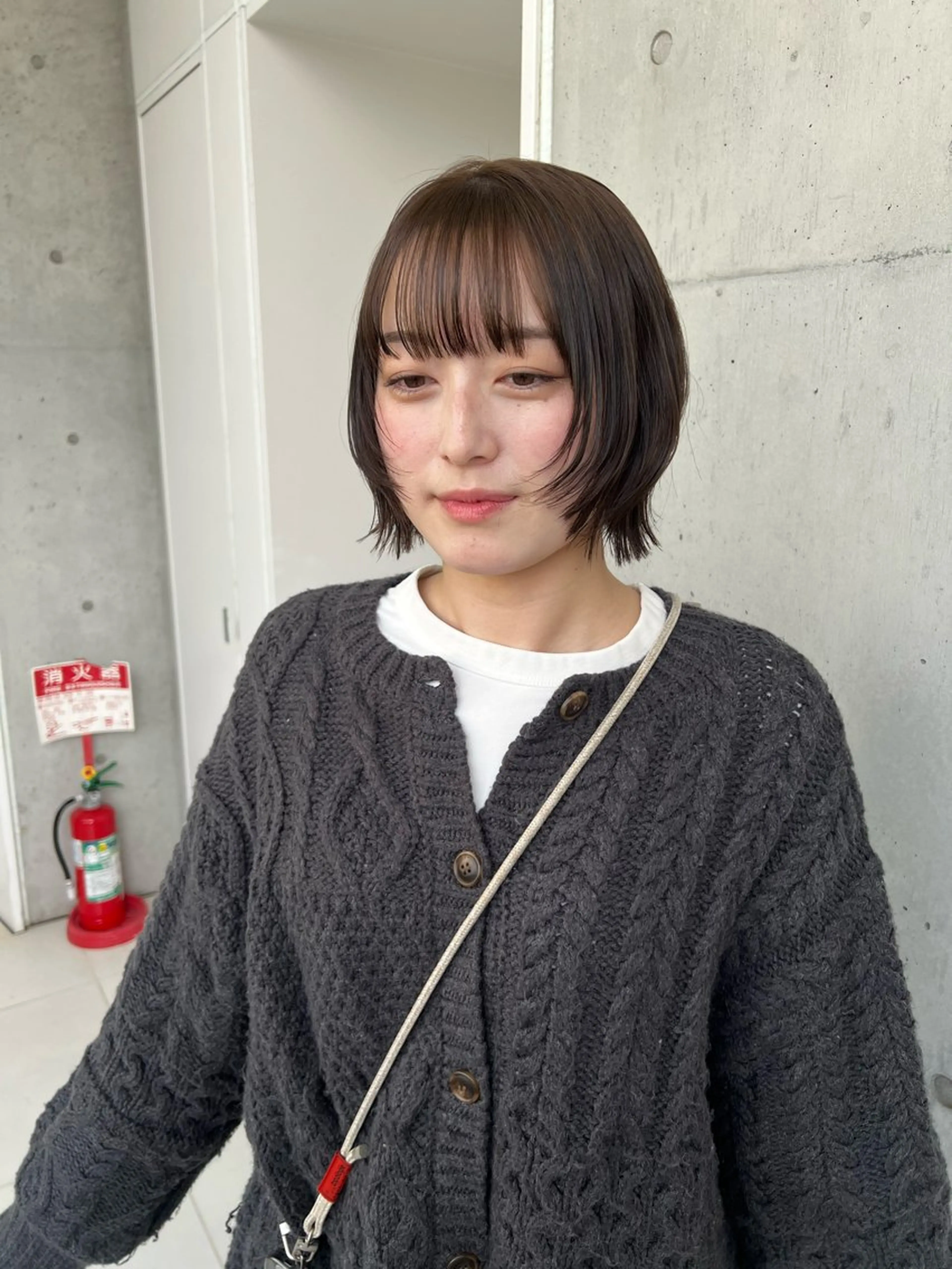 ショート カラー ボブ レイヤーカット ショートヘア カット ヘアカラー トリートメント ヘッドスパ "小顔カット" Fuko.のヘアスタイル