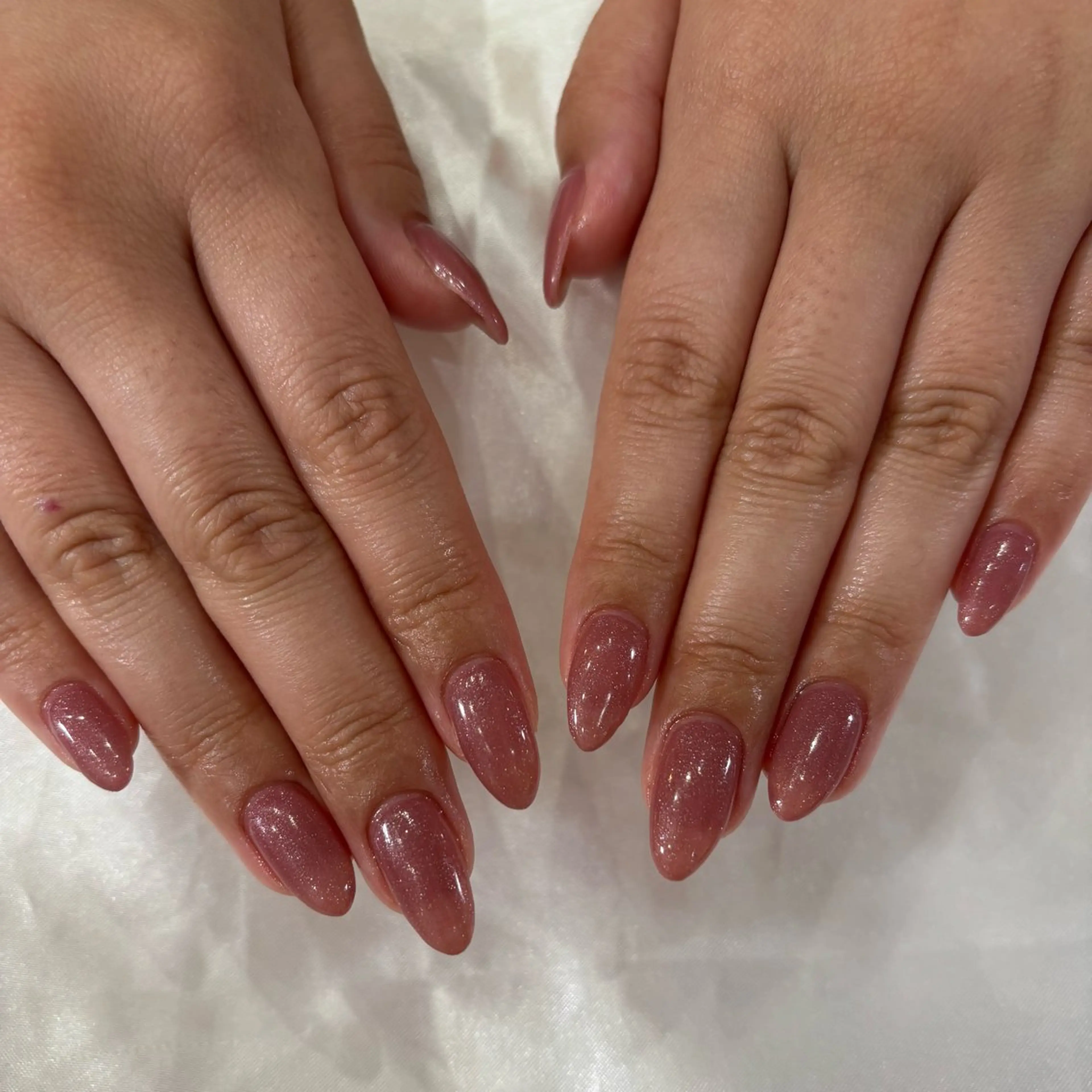 ネイル ラメ(グリッター) ピンク MARIE NAILS 大阪梅田店所属・藤原 舞衣のネイルデザイン