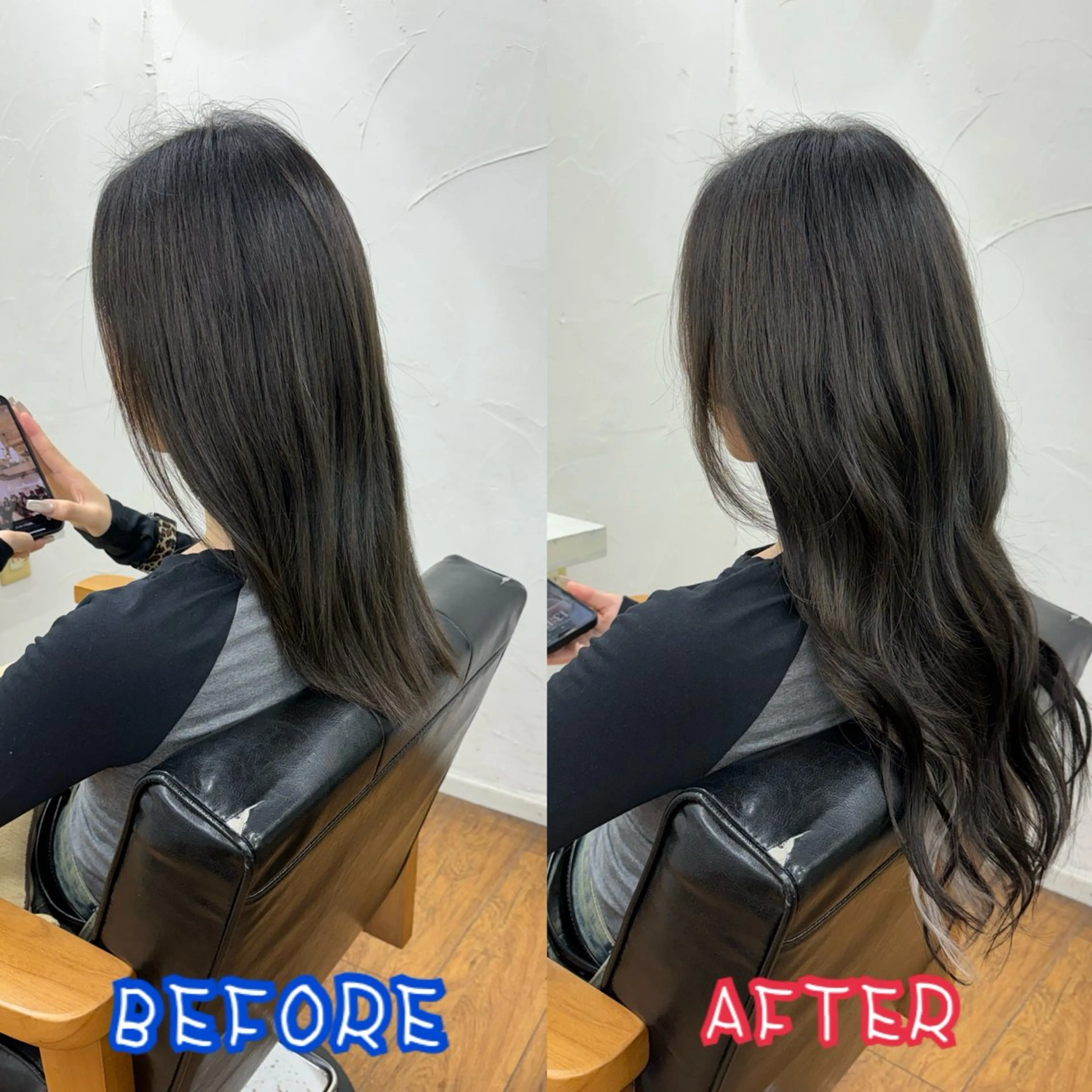 カラー ヘアカラー エクステ 香野 優子のヘアスタイル