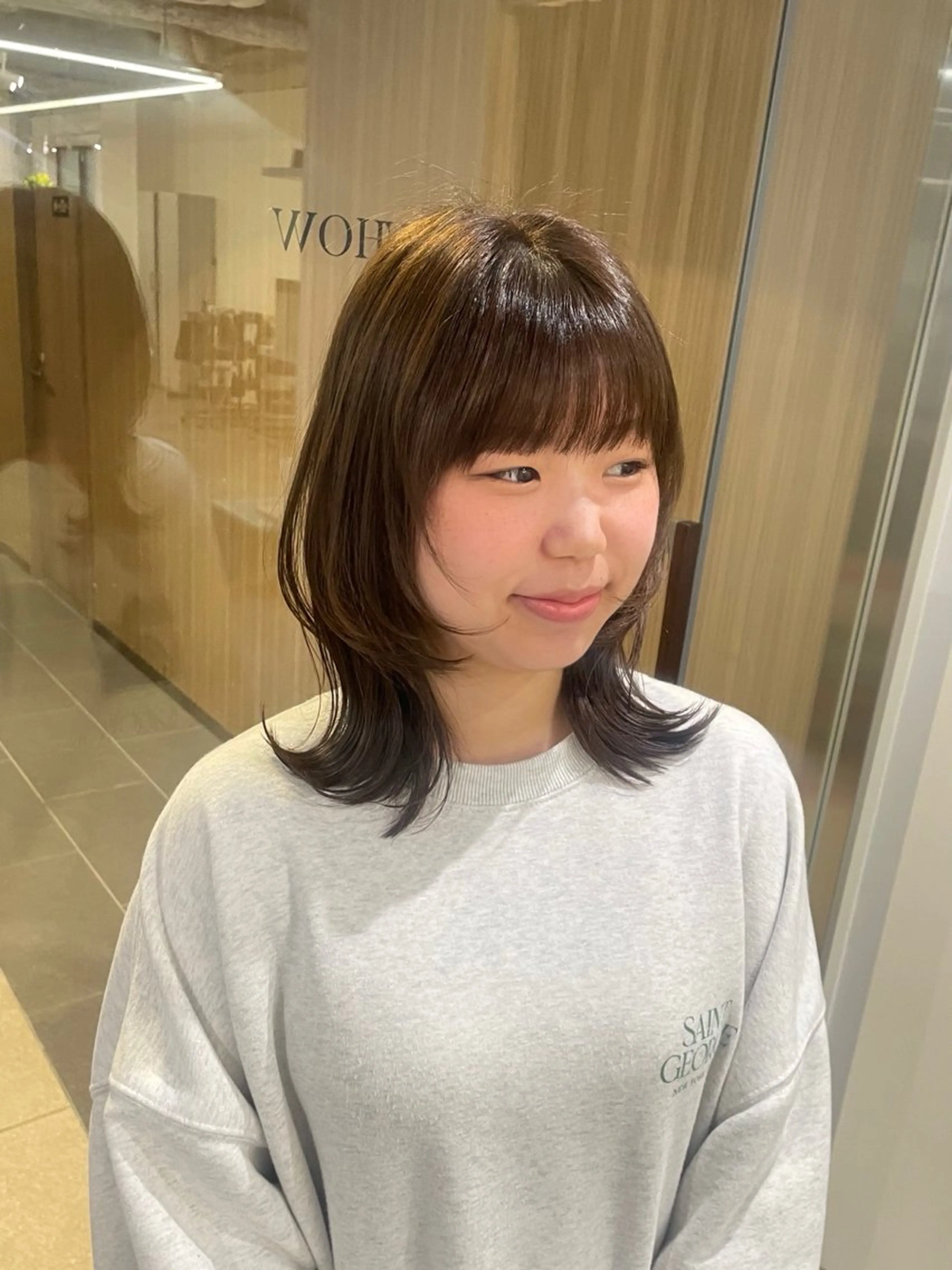 カラー グレージュ カラーモデル募集/ 森本明花のヘアスタイル