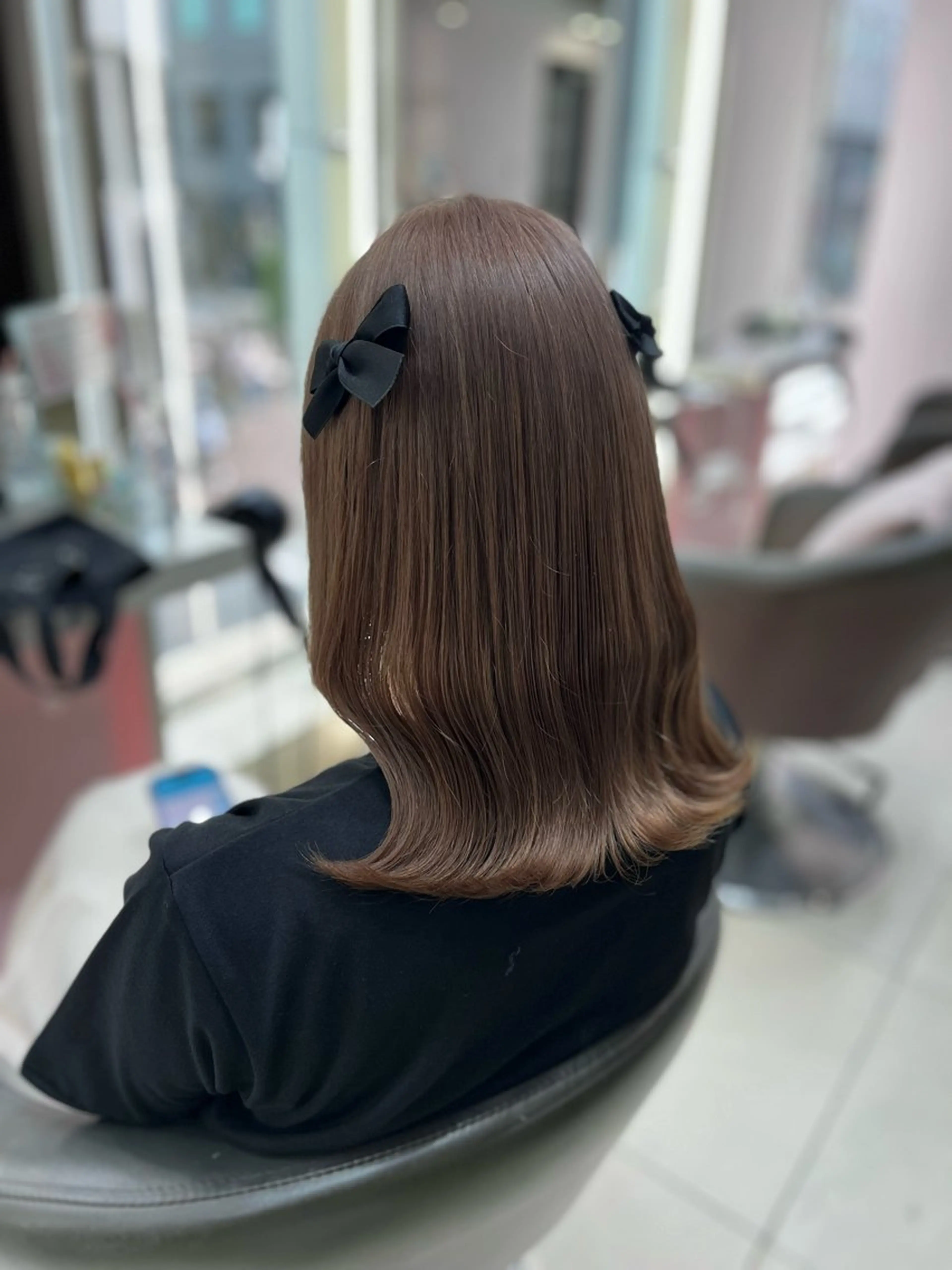 セミロング カラー ヘアアレンジ yuuna モデル募集中🤍のヘアスタイル