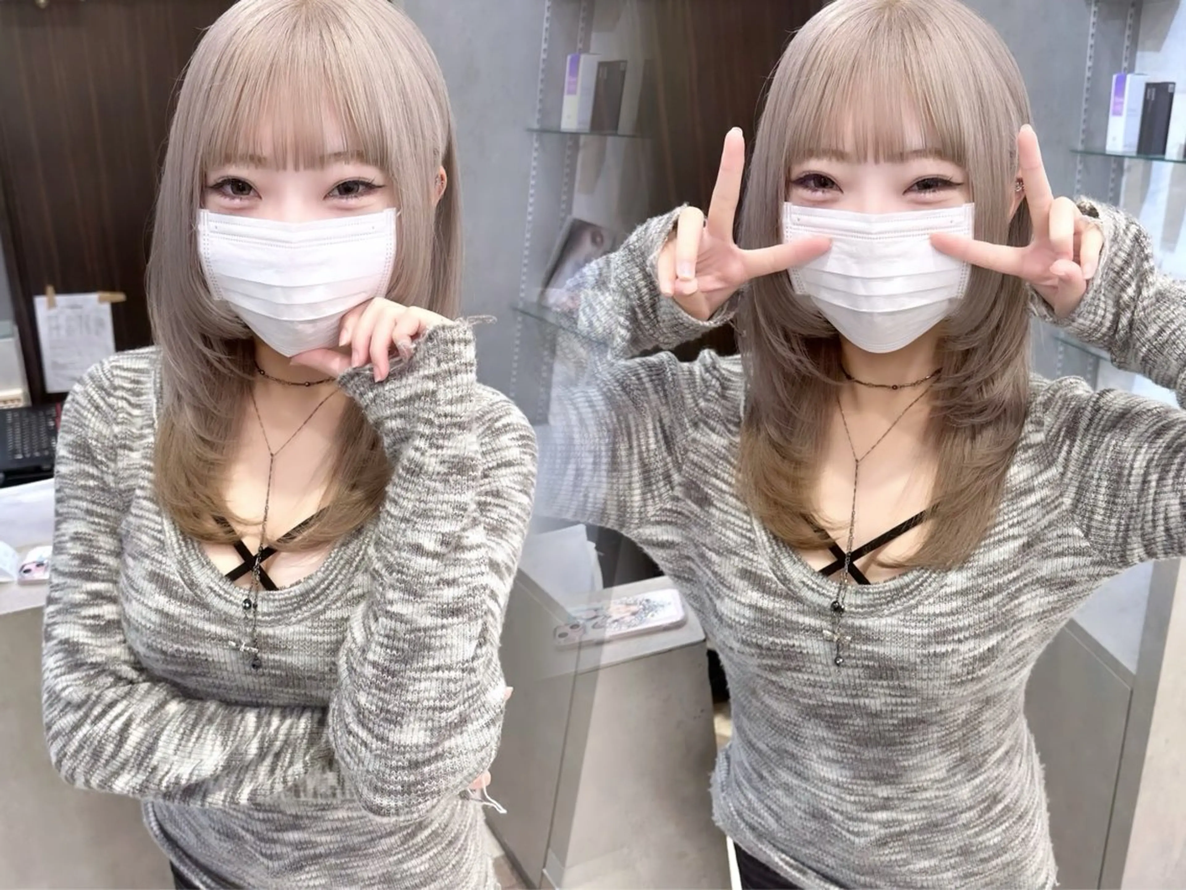 ミディアム カラー ヘアカラー 誠也/唯一無二の ルーツカラーのヘアスタイル