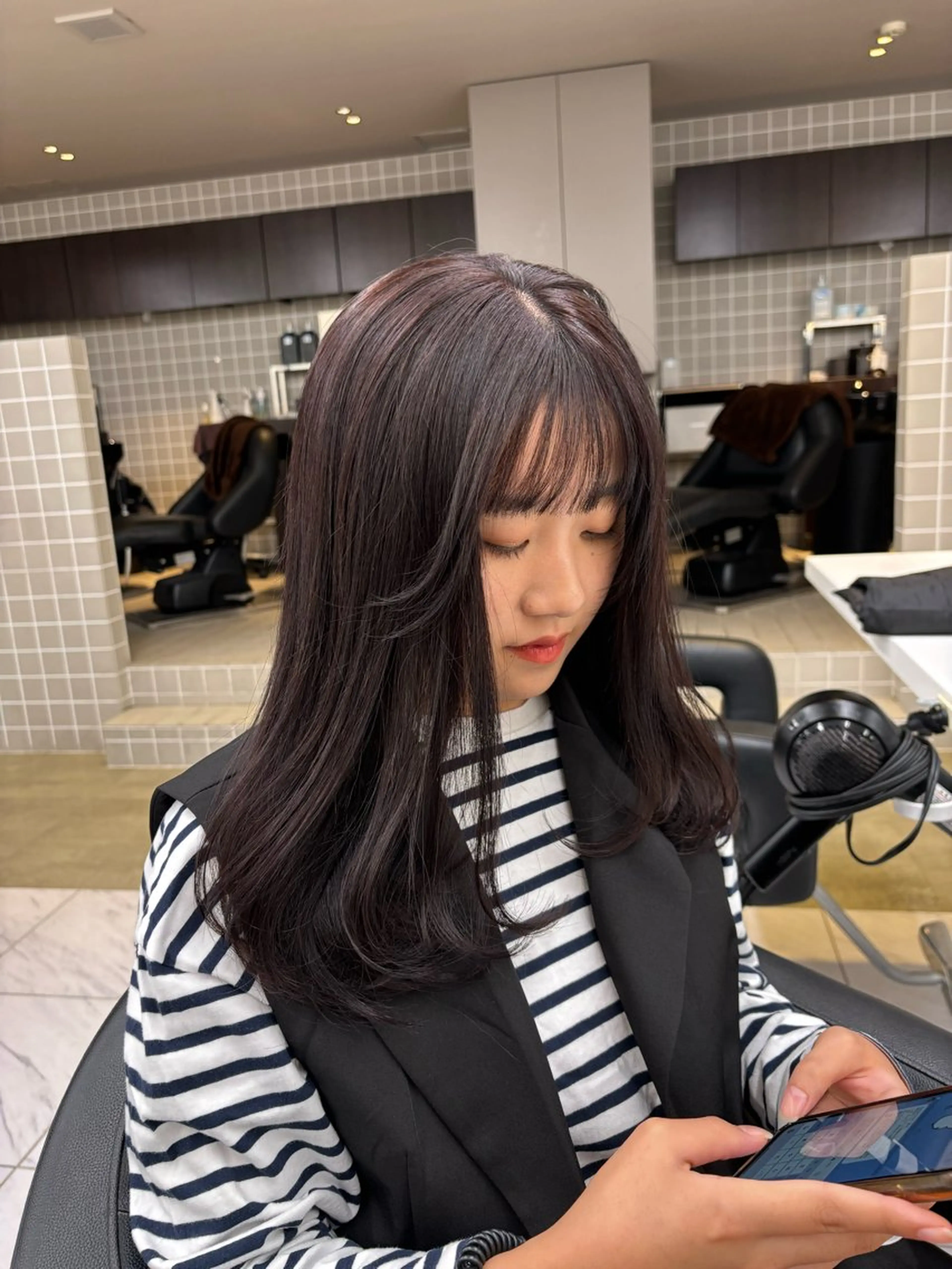 ロング カラー 表参道ハッシュカット レイヤー/リノンのヘアスタイル