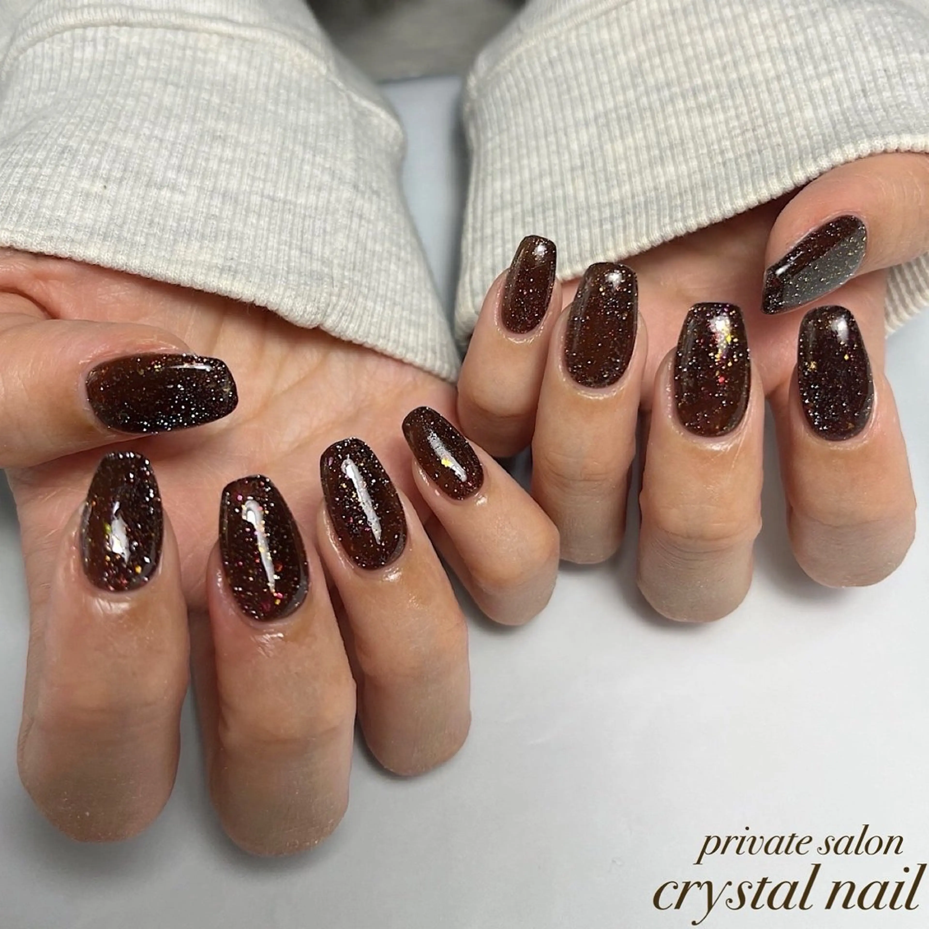 ネイル ラメ(グリッター) Crystal Nailのネイルデザイン