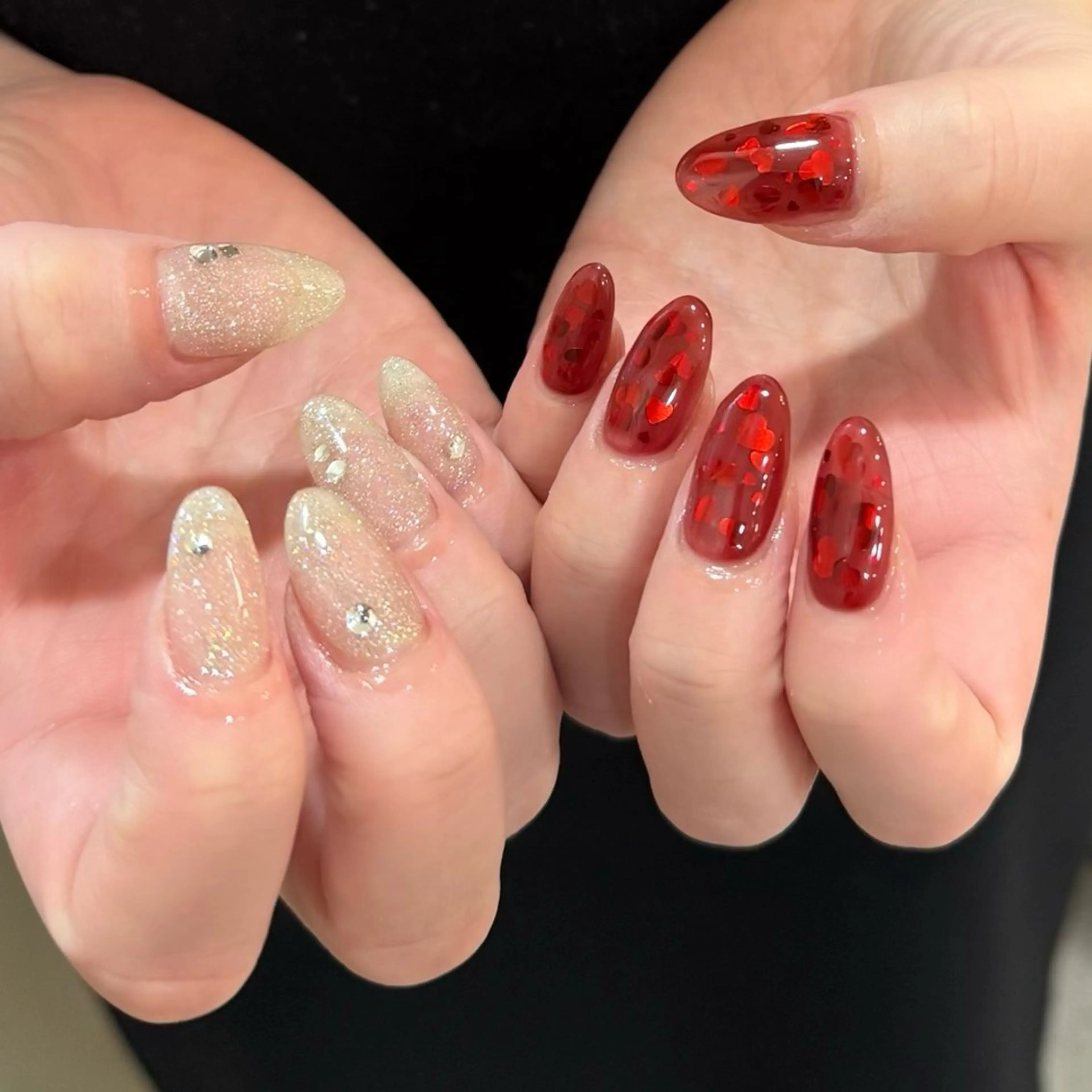 ネイル バレンタイン 山本 彩加のネイルデザイン