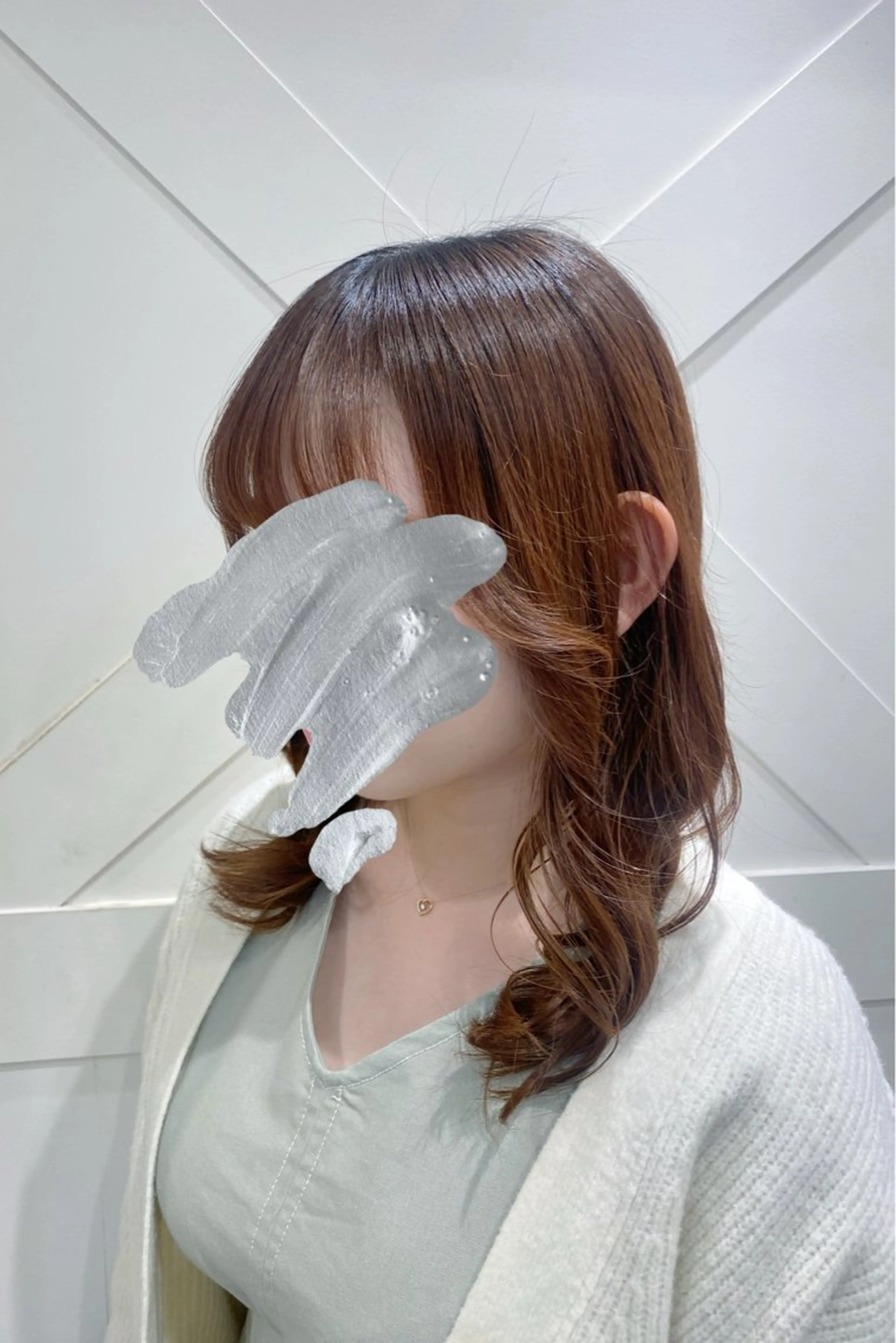 セミロング カラー 💙mai🫧 縮毛矯正・ハイライトのヘアスタイル