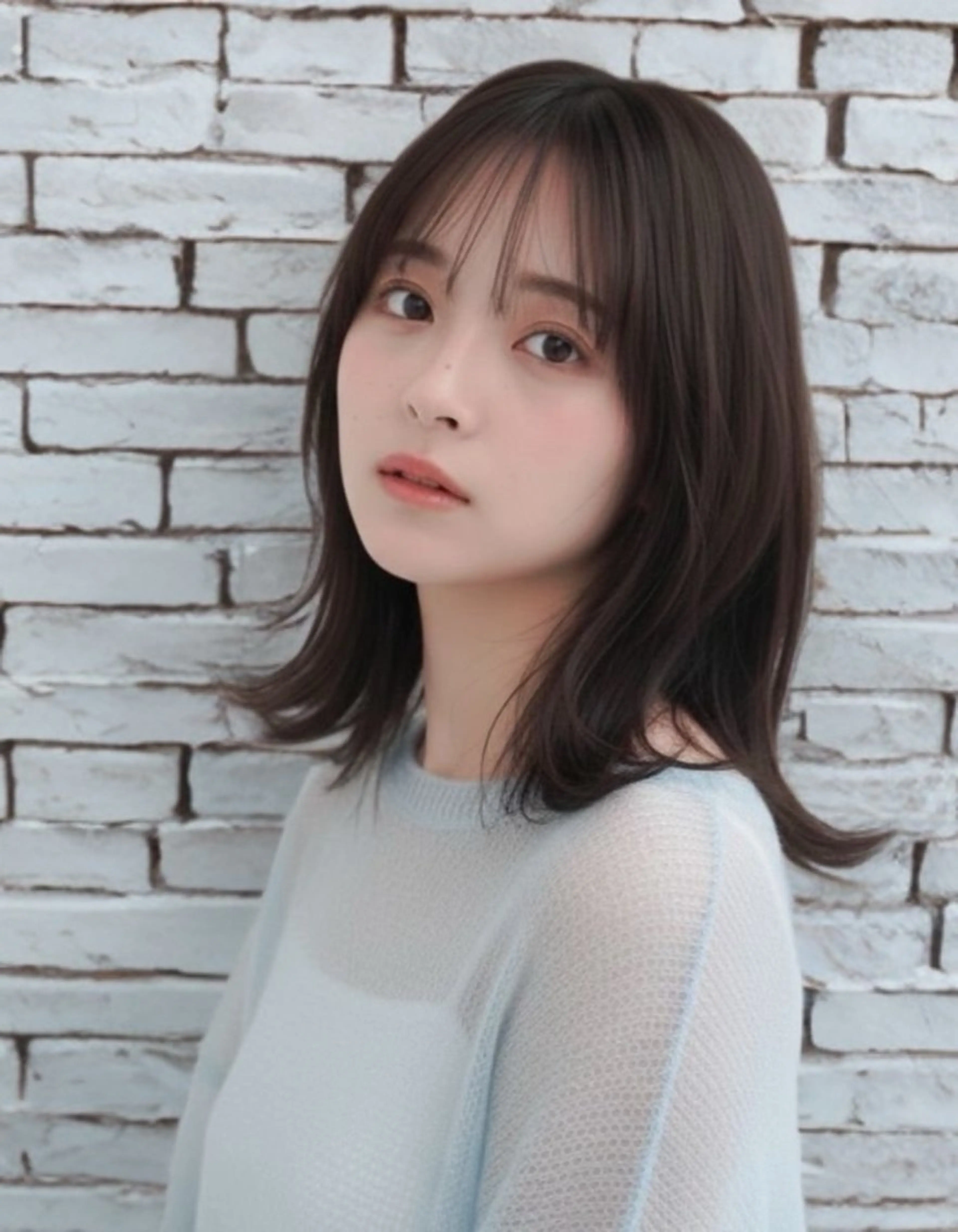 ミディアム カット ヘアカラー トリートメント 髪質改善×レイヤー 高嶋のヘアスタイル