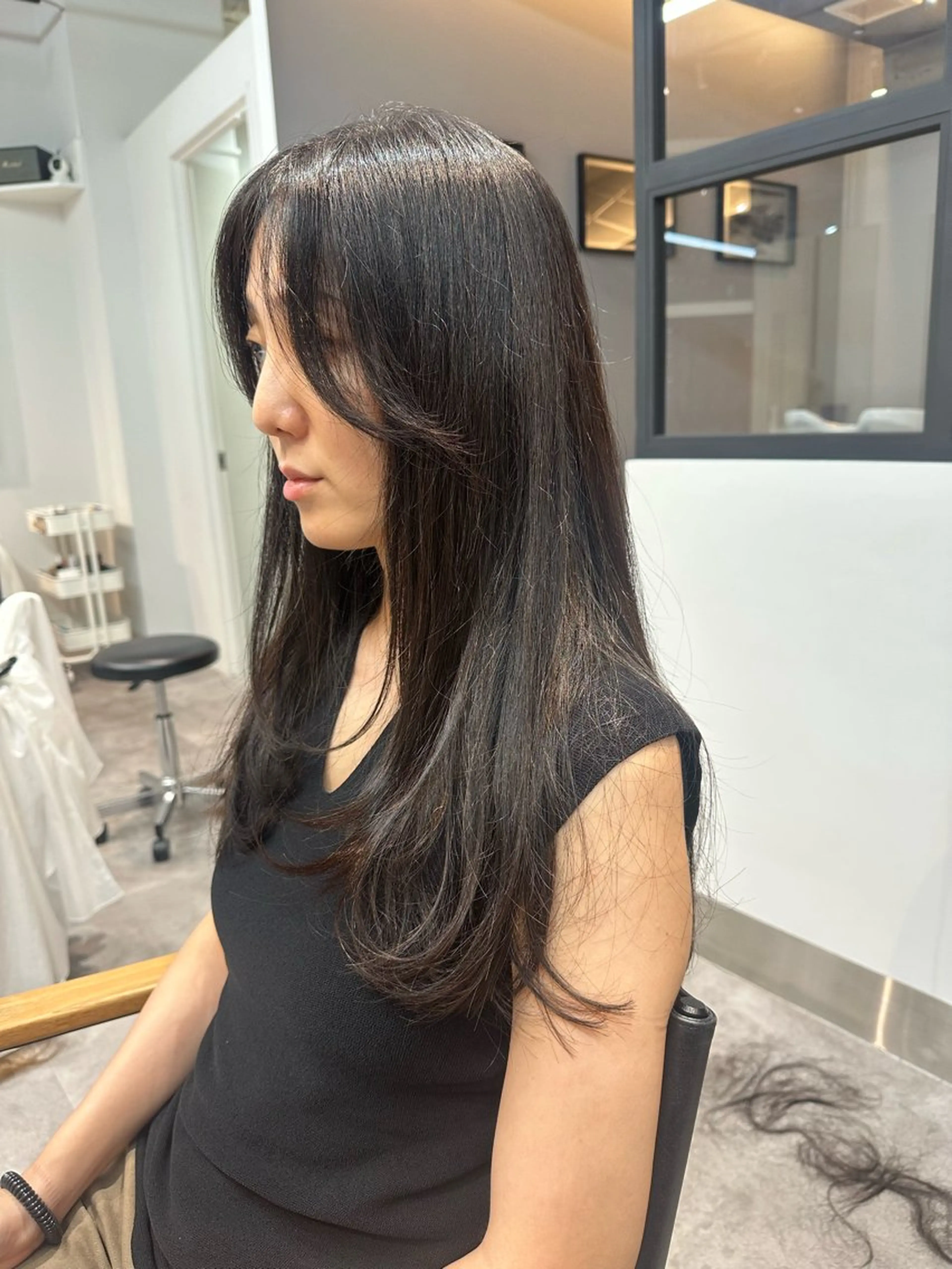 ロング レイヤーカット 似合わせカット カット ショートカット🧸 ごとうさなのヘアスタイル