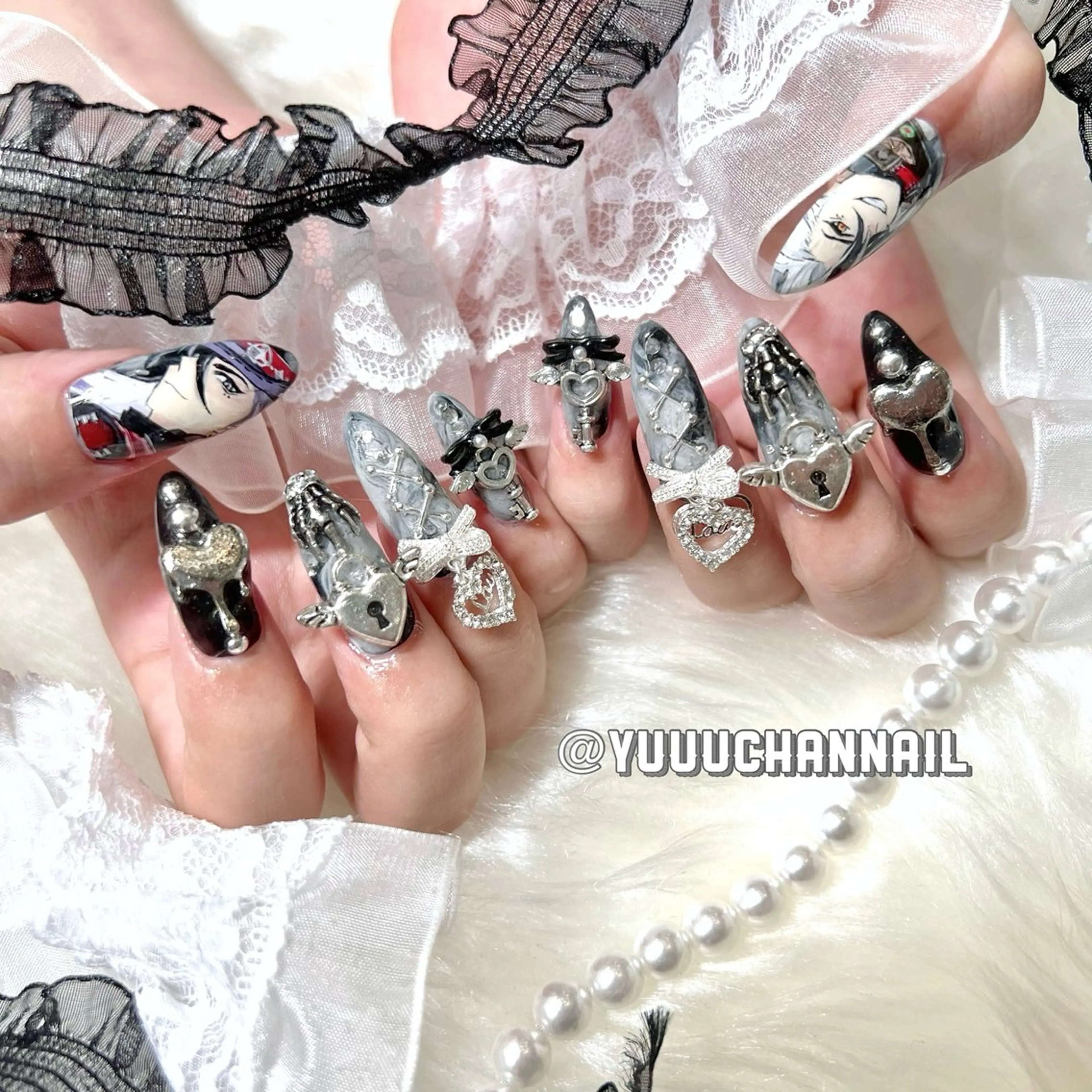 ネイル 痛ネイル🩷渋谷 🧸Yunaのネイルデザイン