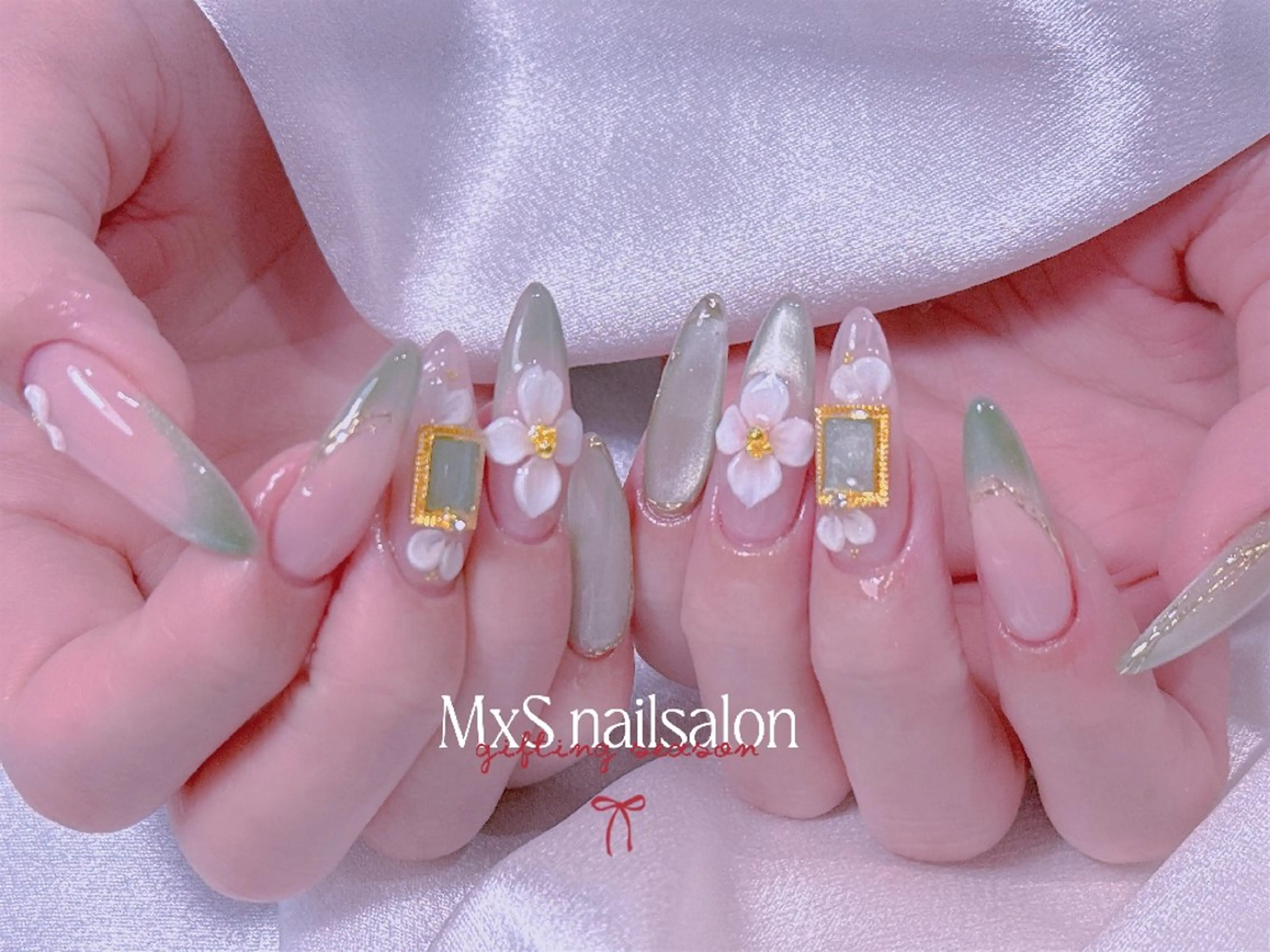 ネイル ハンドネイル ハンドケア MxS Nail(長さだし/フィルイン/マグネット/韓国ネイル/ワンホンネイル/ワンカラー)所属・MxS リィリィのネイルデザイン