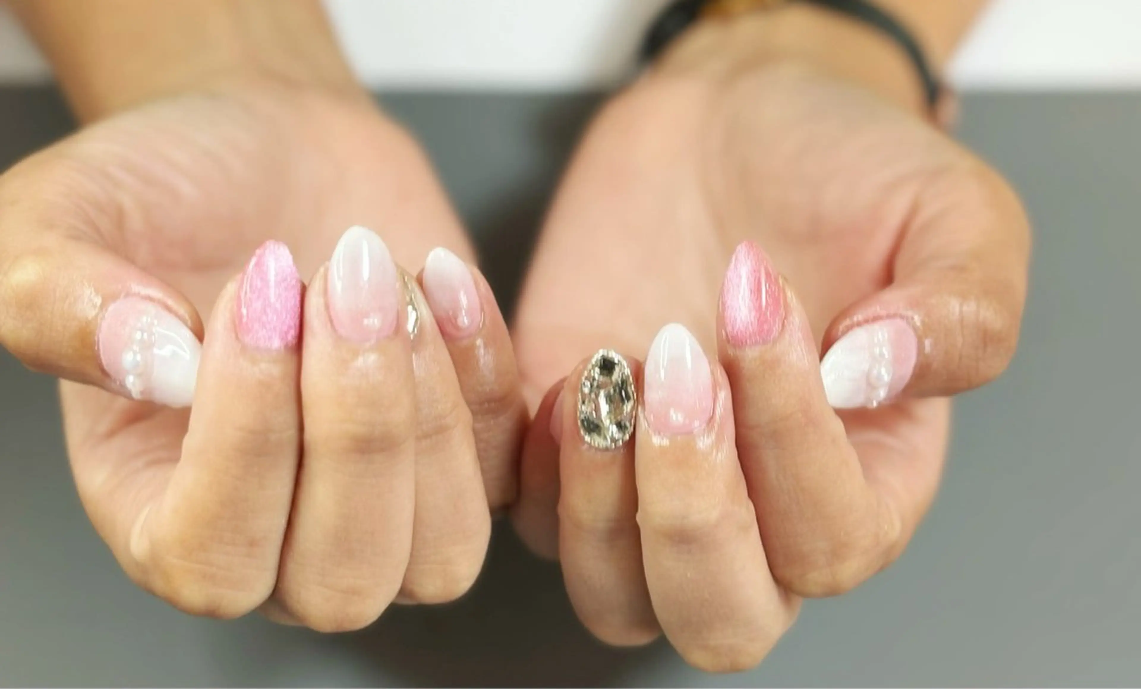 ネイル ピンク 自宅サロン mArsのネイルデザイン