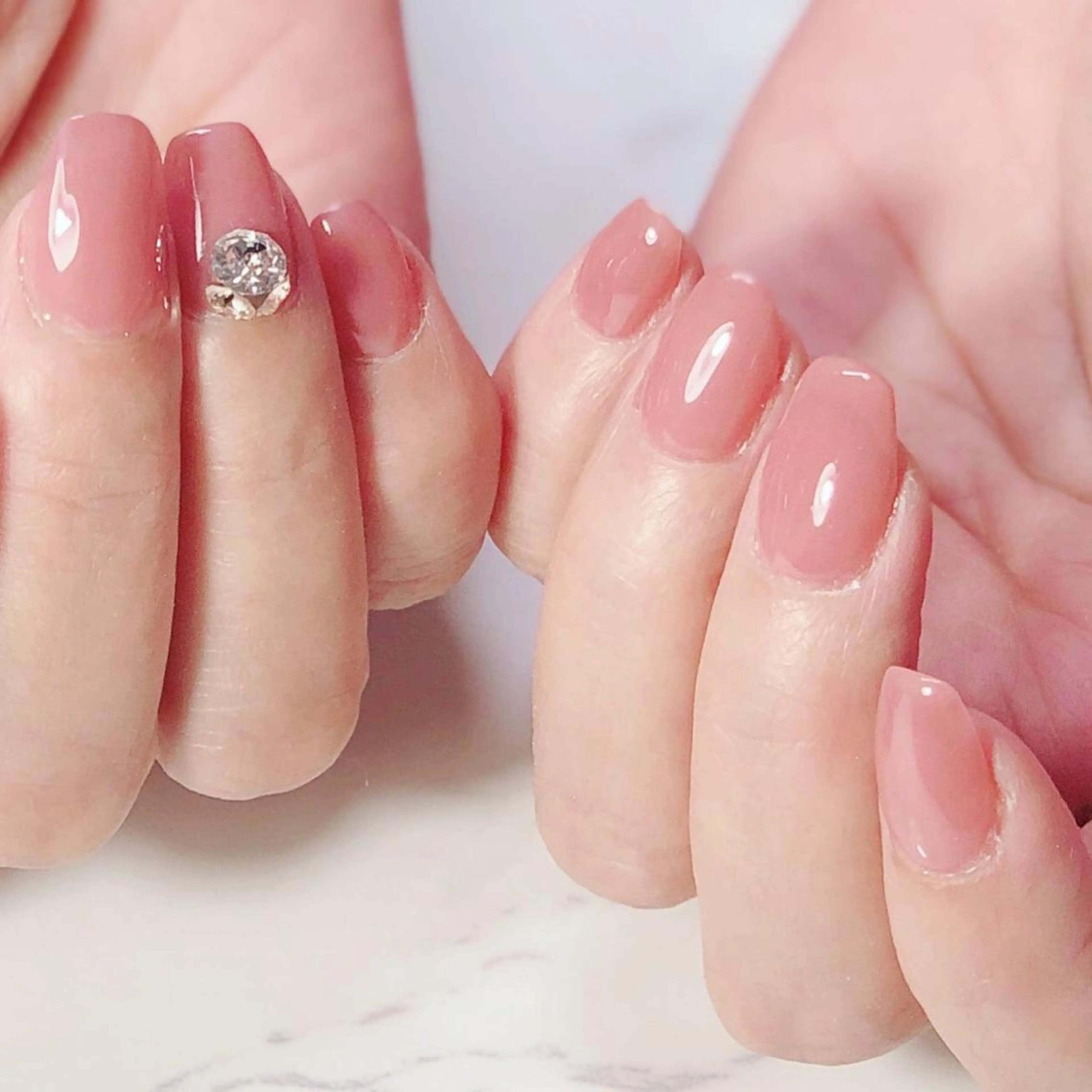 ネイル アートネイル ジェルネイル オフィスネイル ワンカラーネイル 辻野 和枝のネイルデザイン