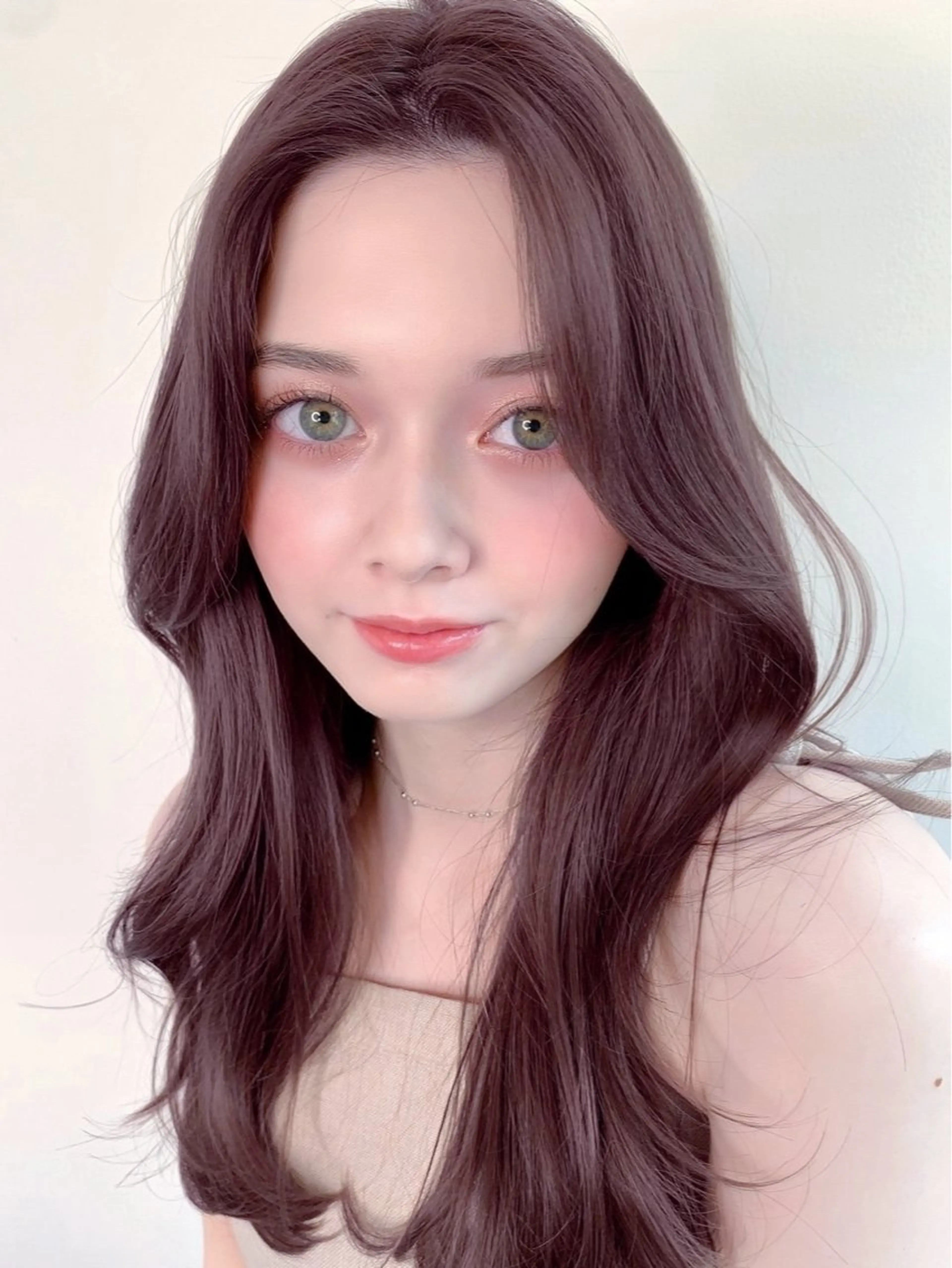 セミロング カラー カット ヘアカラー トリートメント JYUNESU表参道所属・韓国ヘア🇰🇷🎀 透明感カラーのヘアスタイル