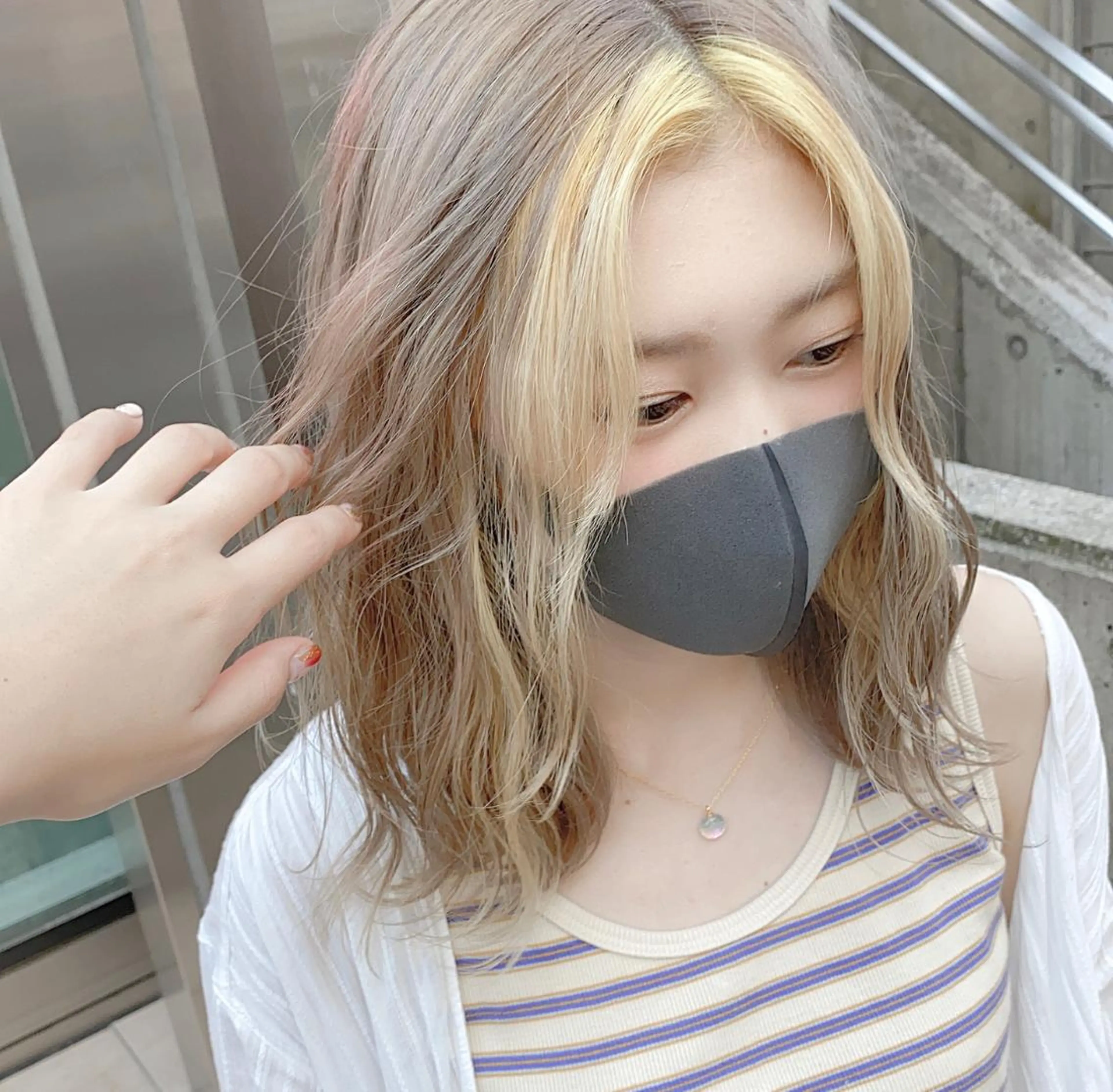 ミディアム 💛ムラ修正ブリーチ 💛YUUのヘアスタイル