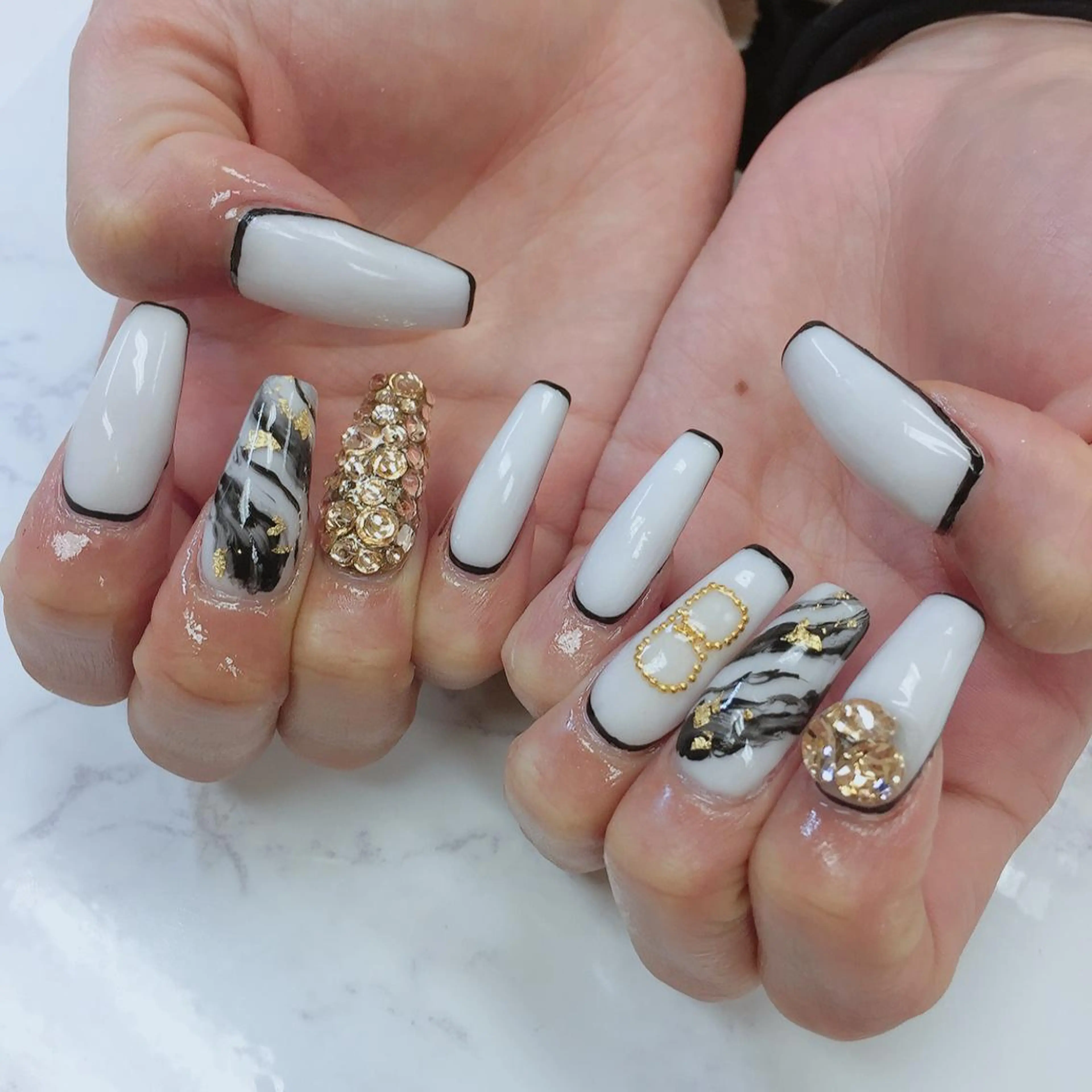 ロング ハンドネイル JNA認定講師🌸 RIEのネイルデザイン