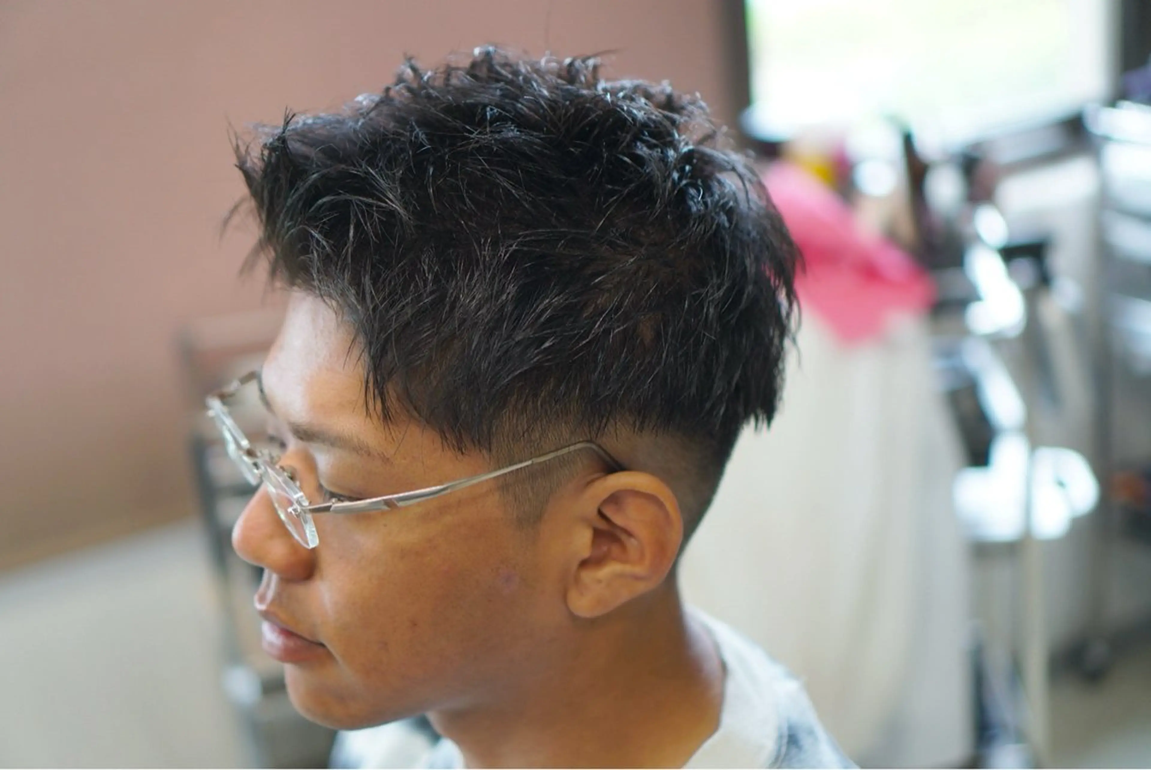 ショート メンズ アップバング ツーブロック メンズベリーショート ベリーショート レイヤーカット 中島 剛のヘアスタイル