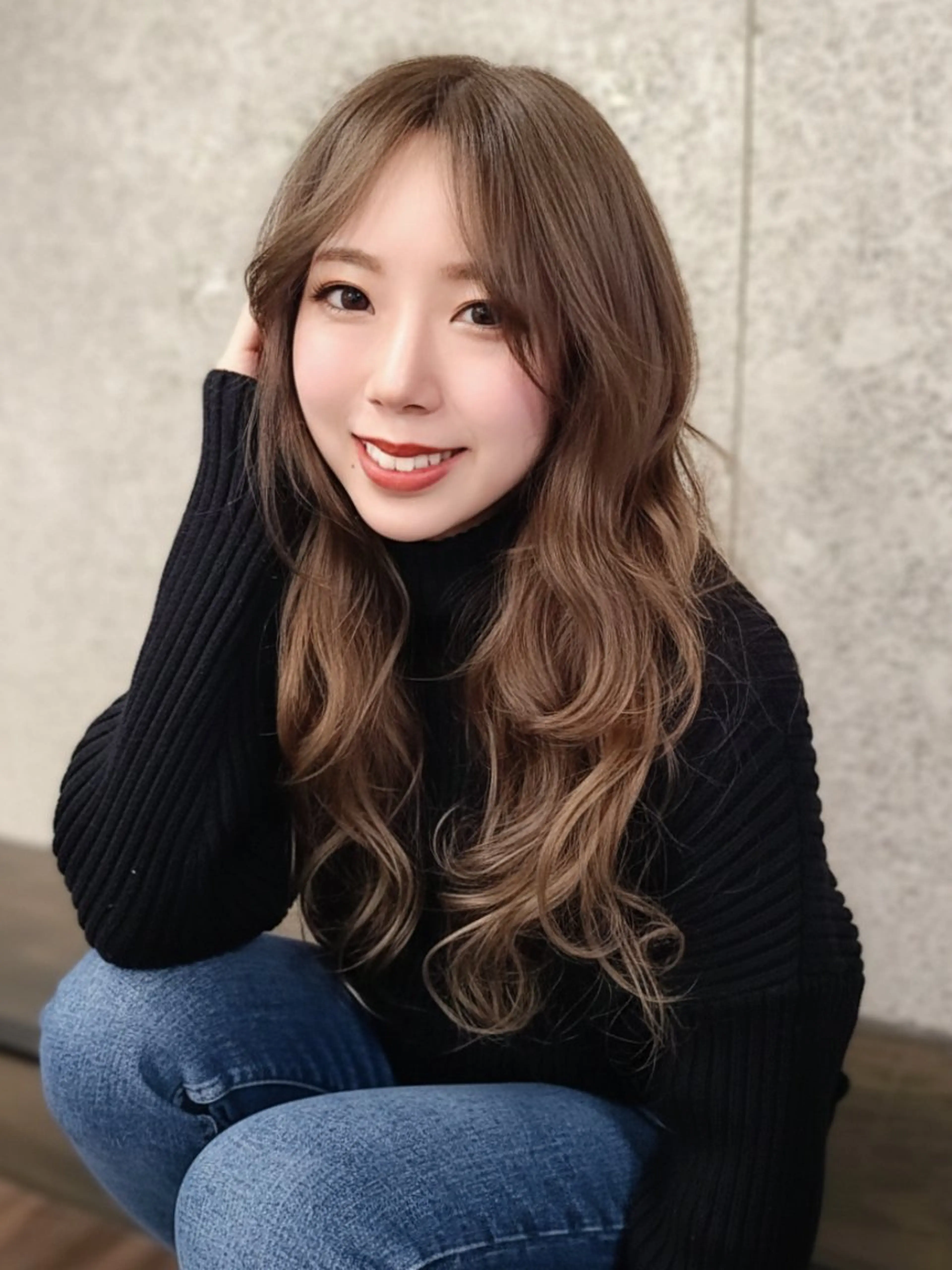 ロング カラー ロングレイヤー ベージュカラー レイヤーカット ロング カット ヘアカラー トリートメント terra✂️川嶋 大輔のヘアスタイル