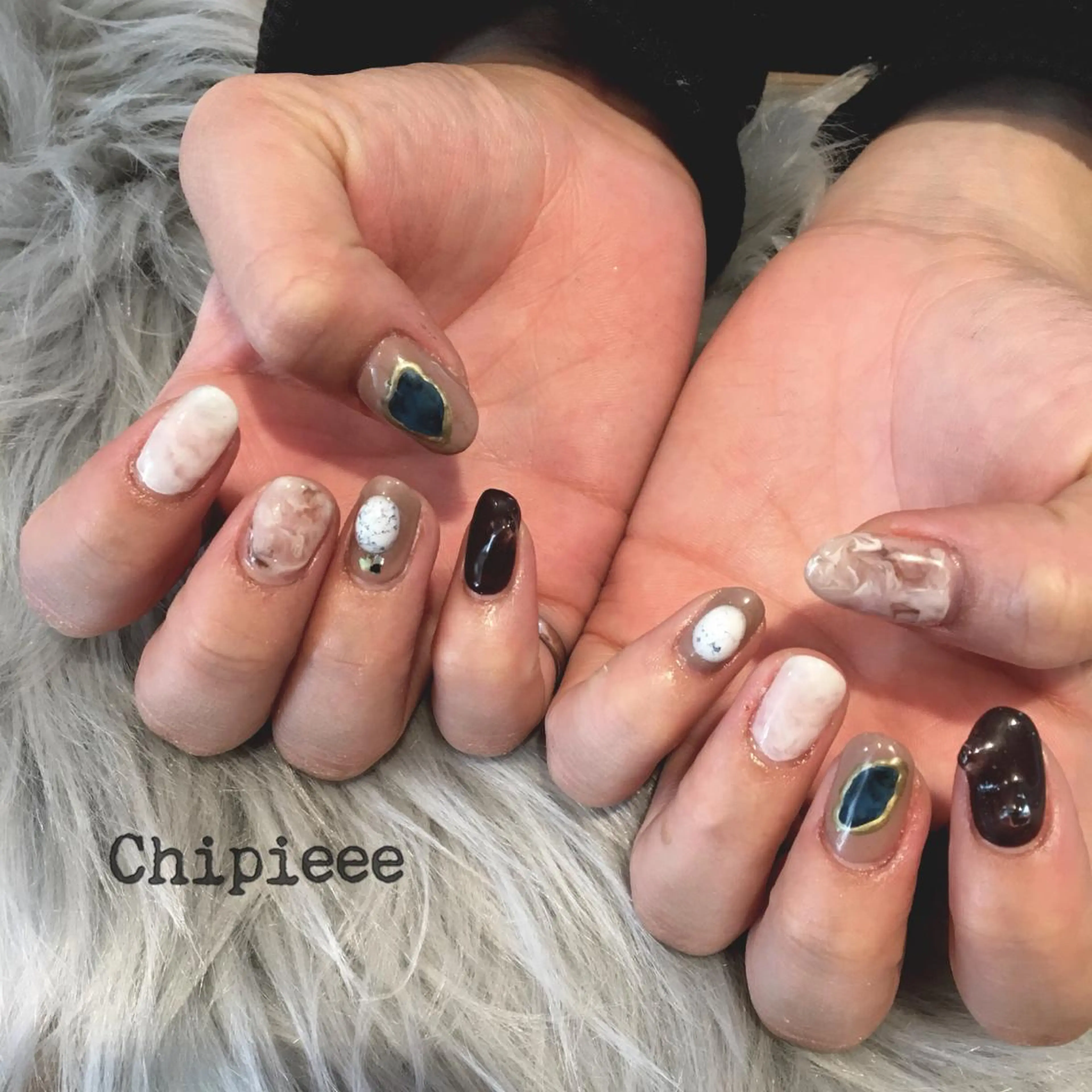 ネイル 持ち込み ハンドネイル revia所属・ERI Nailistのネイルデザイン