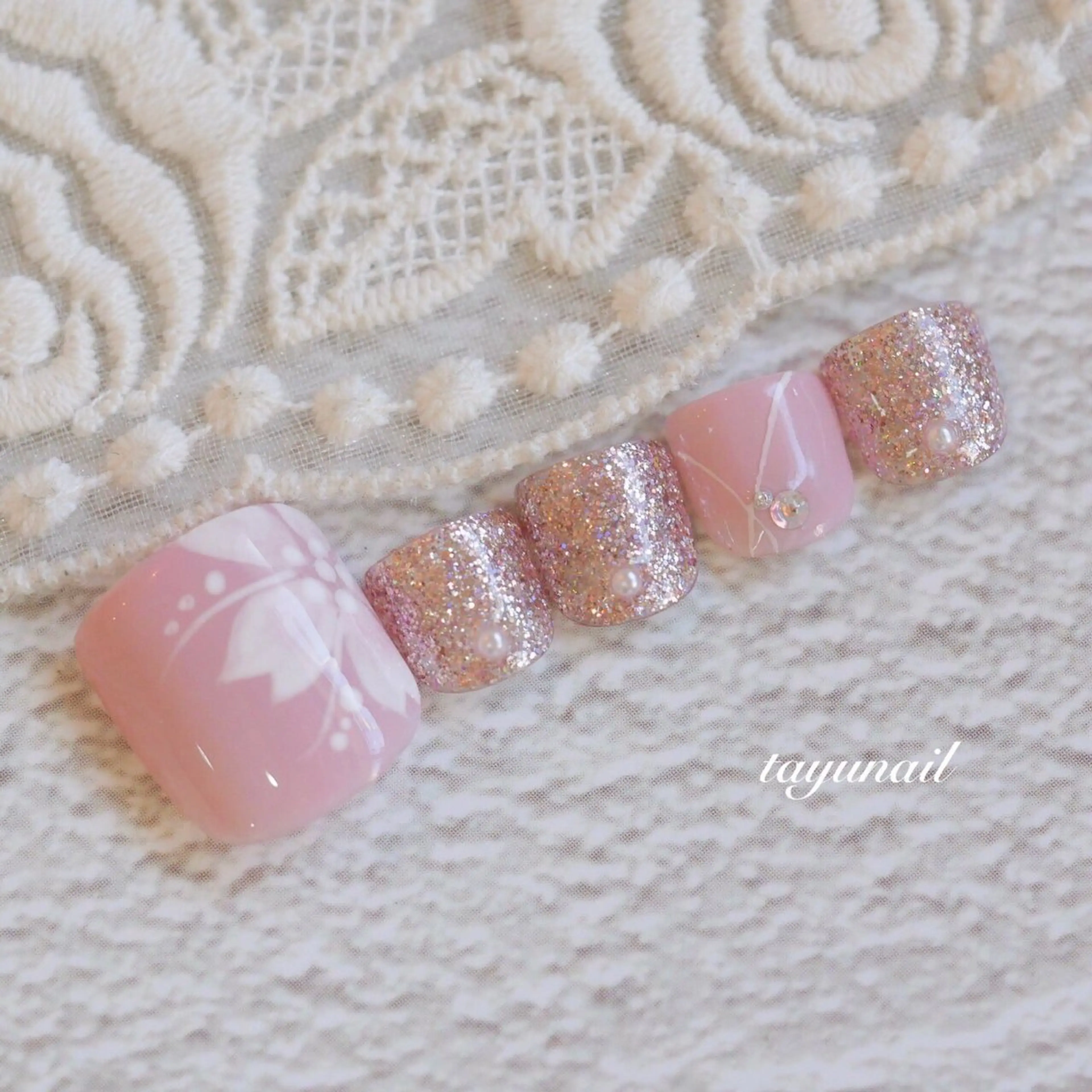 ネイル アートネイル ジェルネイル パラジェル 春ネイル ネイルサロン・ネイルスクール　たゆnail所属・ネイルサロン 【たゆnail】のネイルデザイン