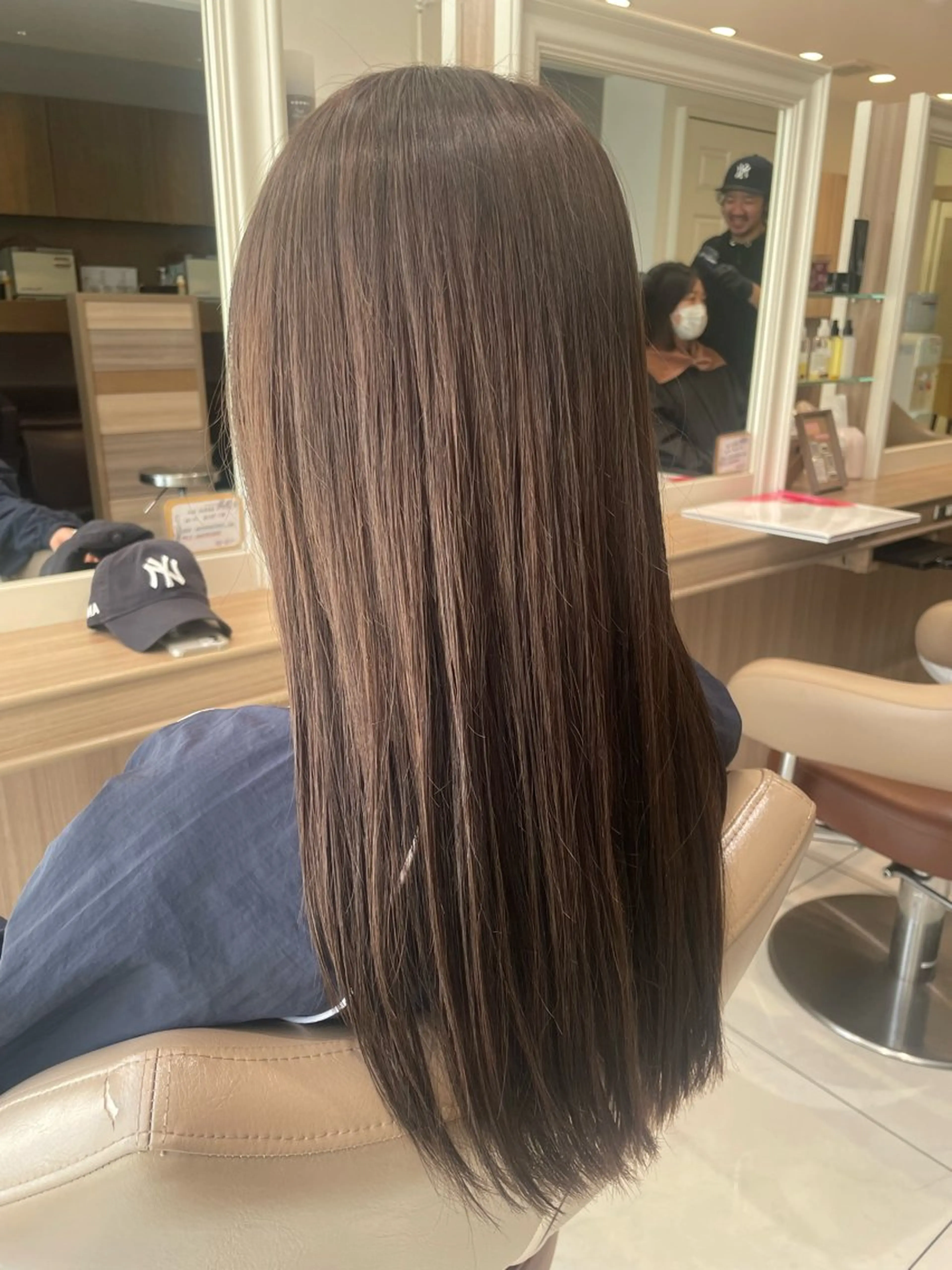 ロング カラー ヘアカラー トリートメント 韓国ヘアメイク🎀/ 縮毛矯正✨山本媛香のヘアスタイル