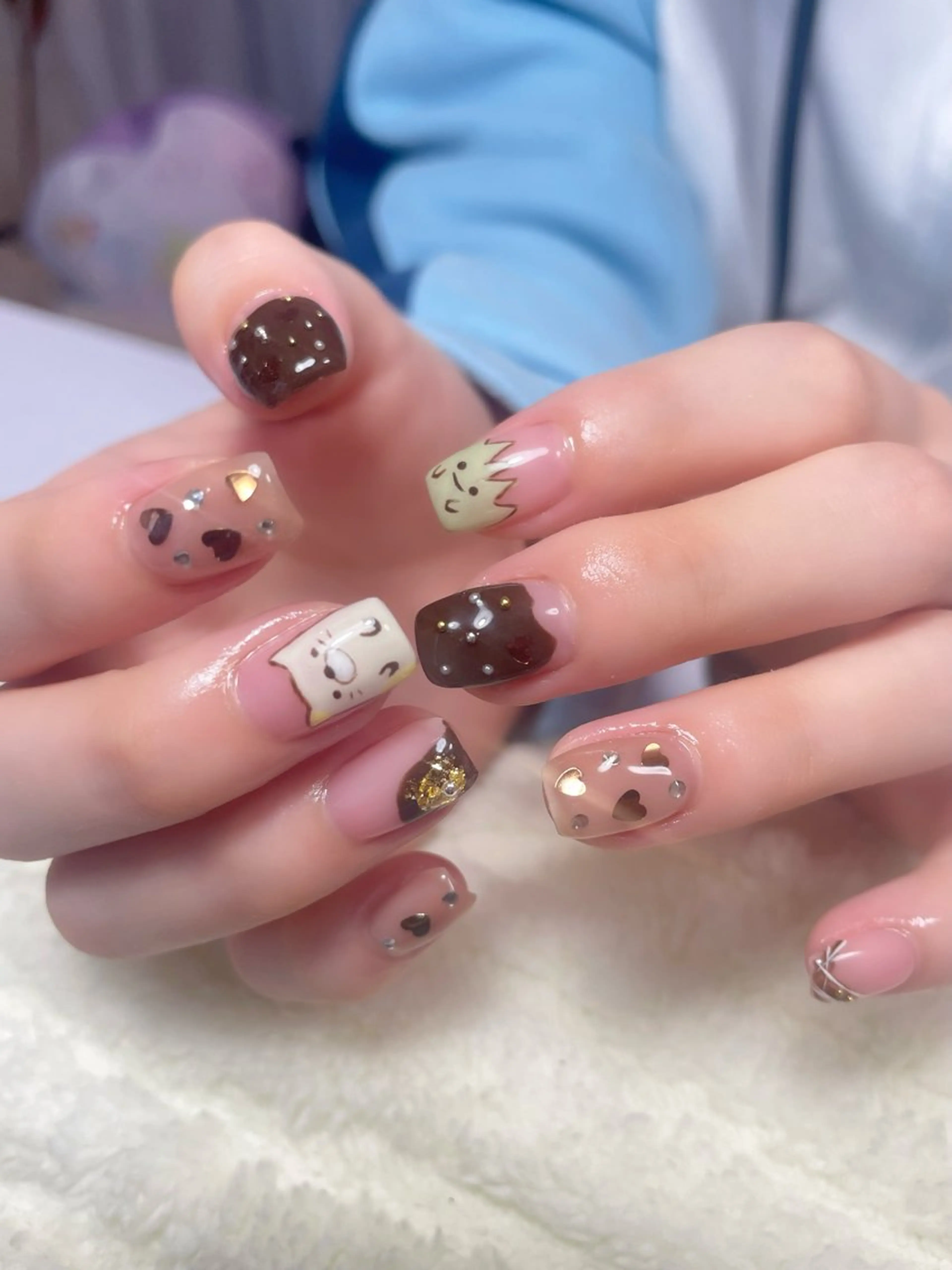 ネイル ハート バレンタイン ハンドネイル Chicchi 加茂宮駅徒歩3分のネイルデザイン