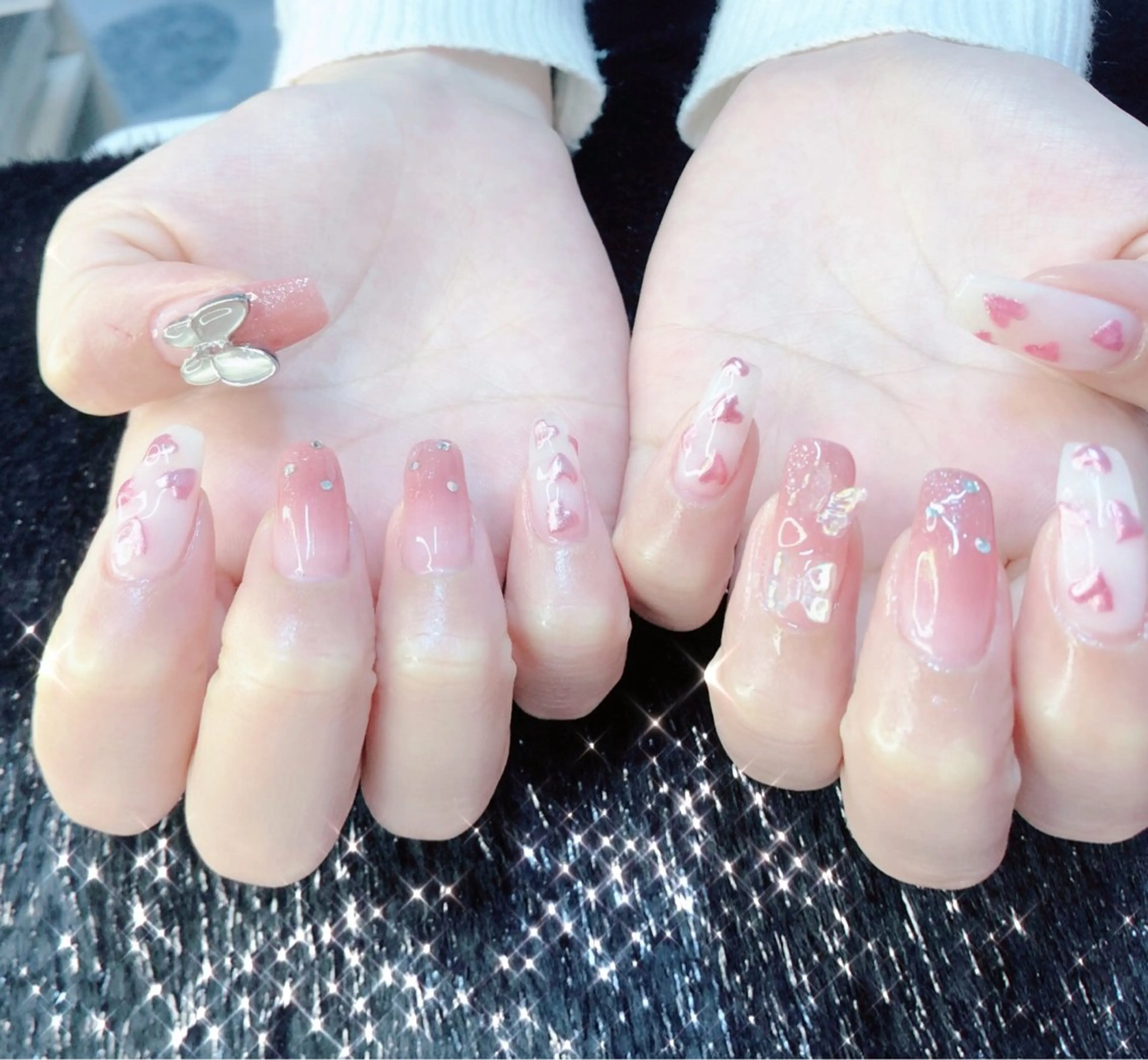 ネイル 桜ネイル フットネイル フレンチネイル ジェルネイル グラデーション 大門浜松町 ネイルのネイルデザイン