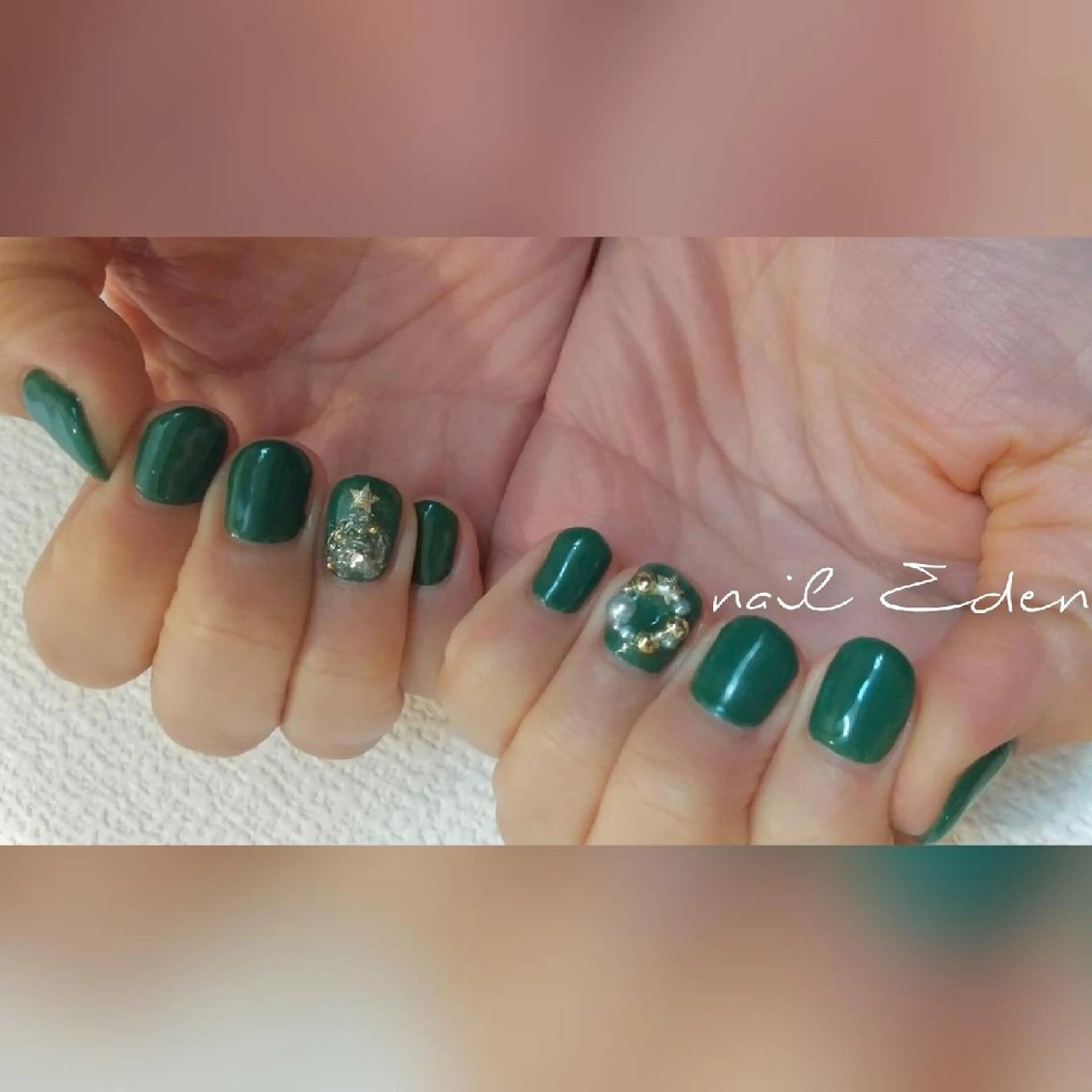 ネイル 冬ネイル クリスマス ハンドネイル ハンドケア Eden　private nail saron所属・Eden ♾️のネイルデザイン