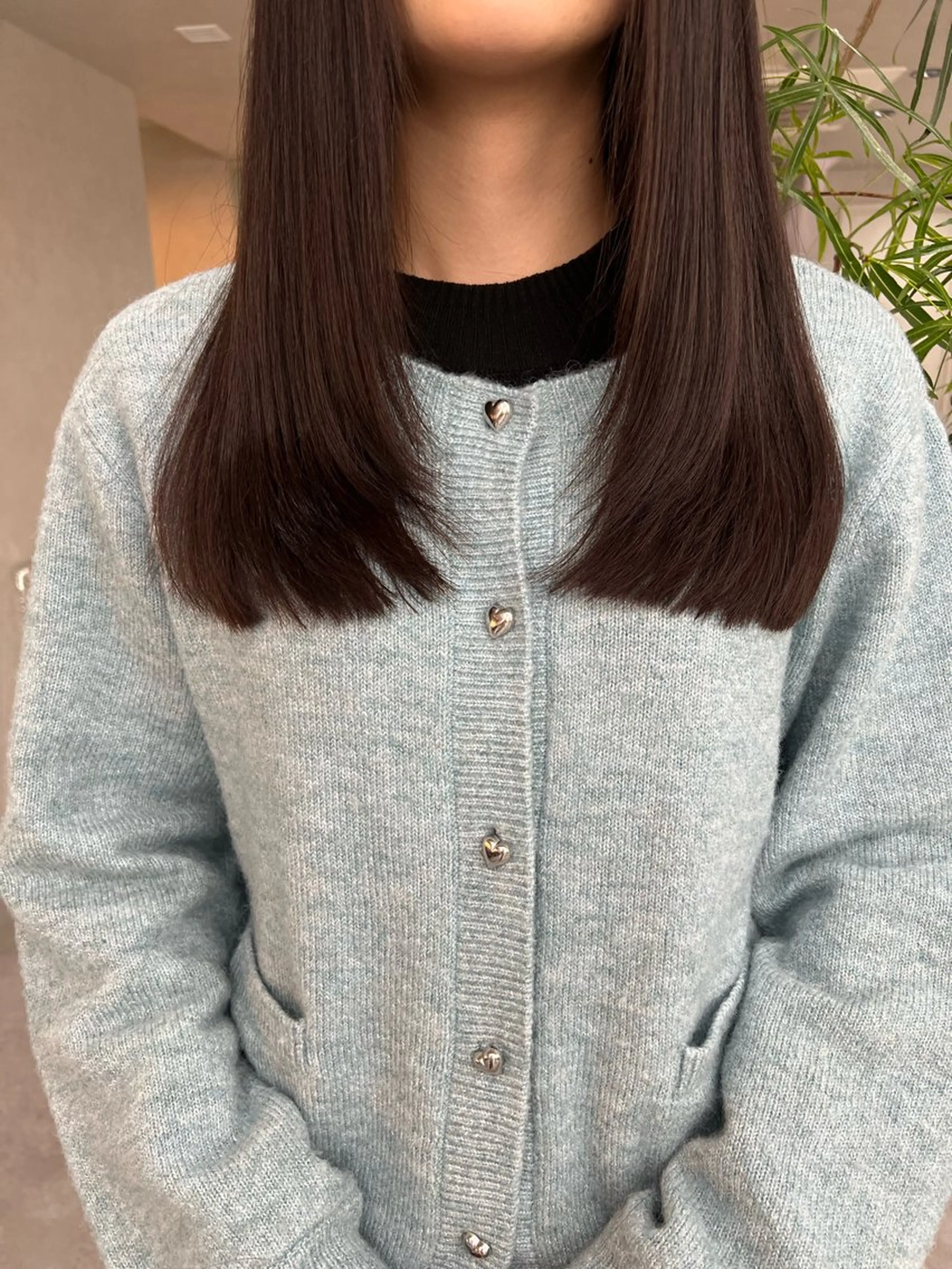 ロング レイヤーカット 縮毛矯正 カット 縮毛矯正 トリートメント 艶ボブ🤎暖色カラー 縮毛矯正/メンズ💈のヘアスタイル