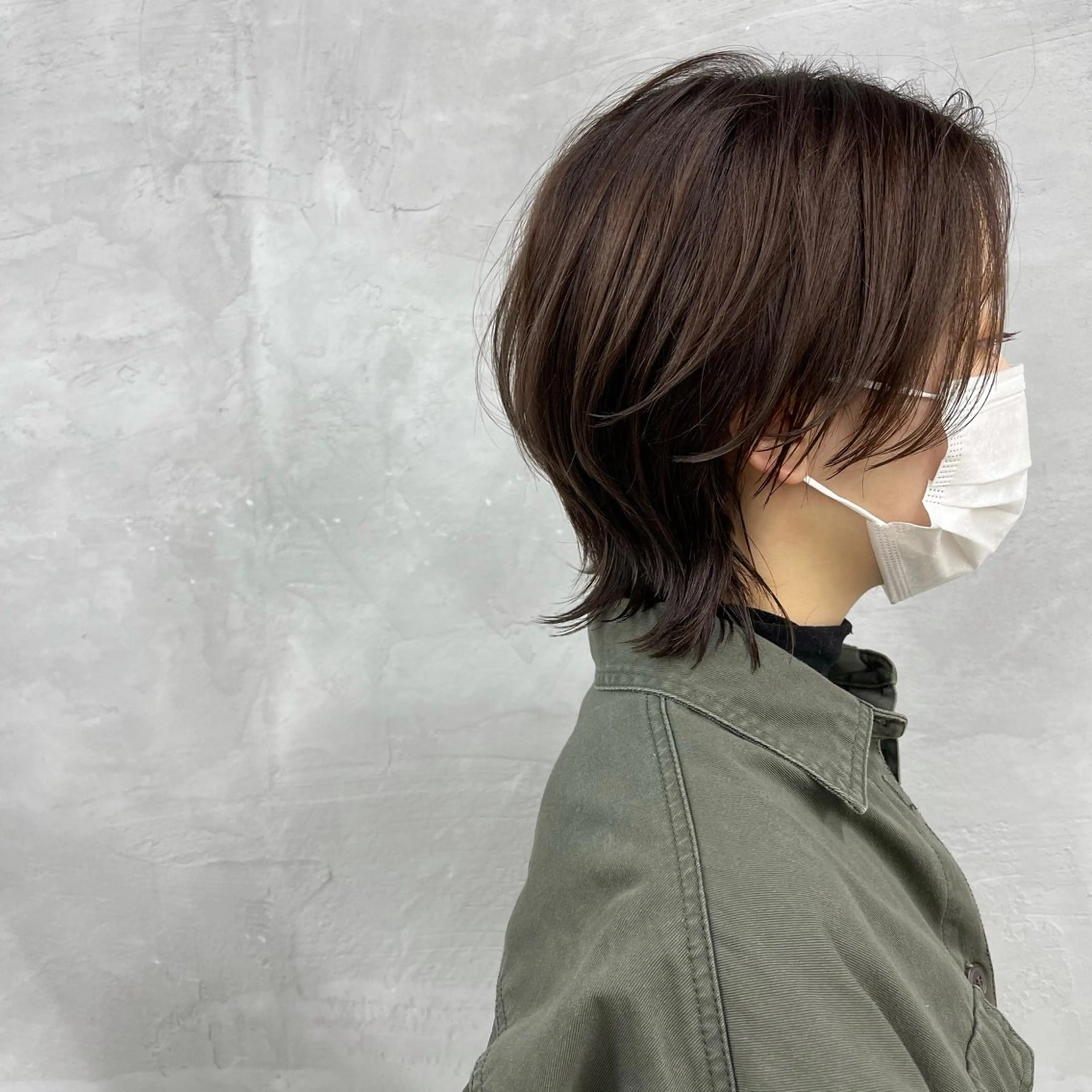 ミディアム カラー ブラウンカラー ウルフカット カット ヘアカラー トリートメント 田畑 智規のヘアスタイル