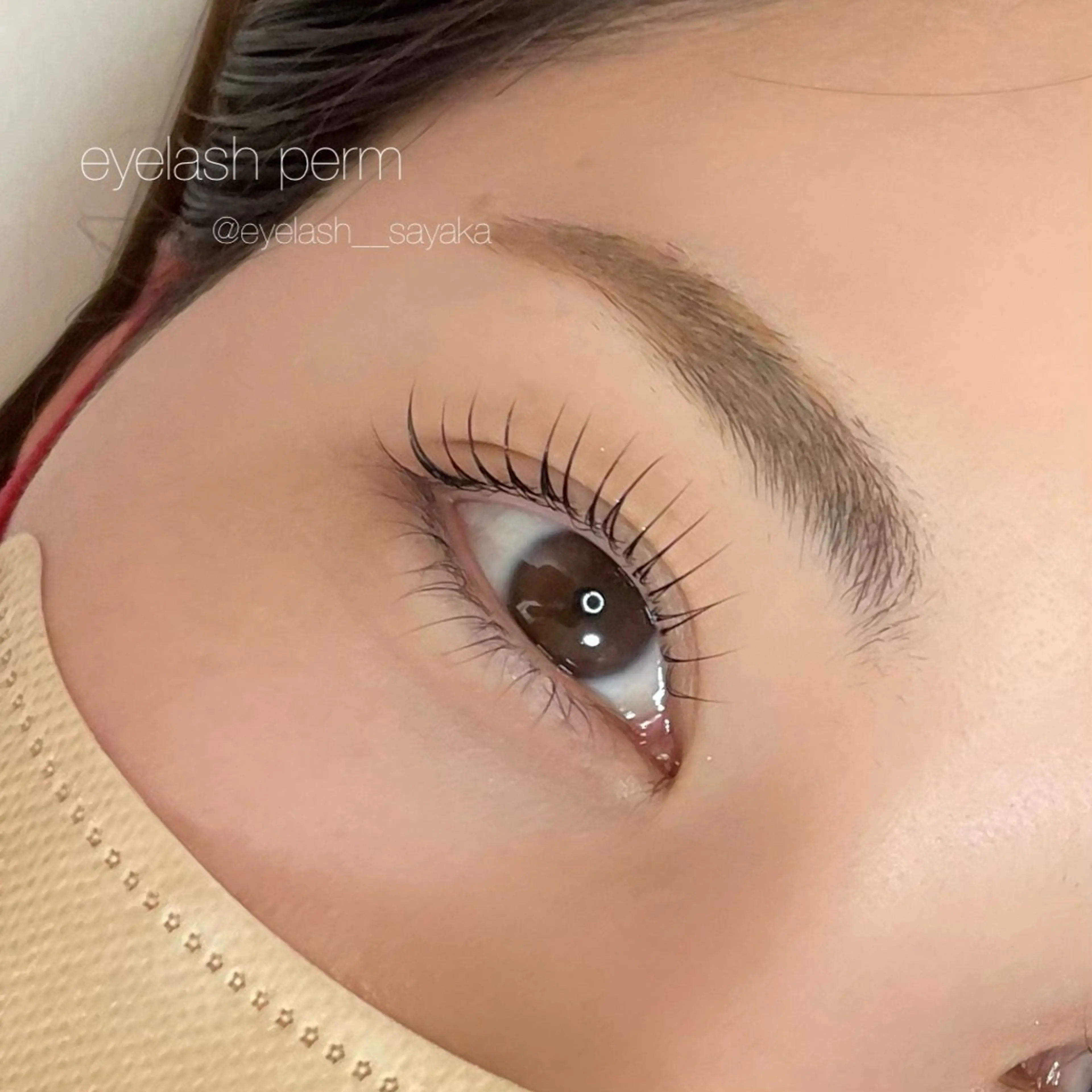 マツエク・マツパ 束感まつ毛 韓国風マツエク パリジェンヌラッシュリフト まつげパーマ 一重×まつ毛パーマ モテ眉No1🎀 sayaka.nの眉毛・アイブロウイメージ