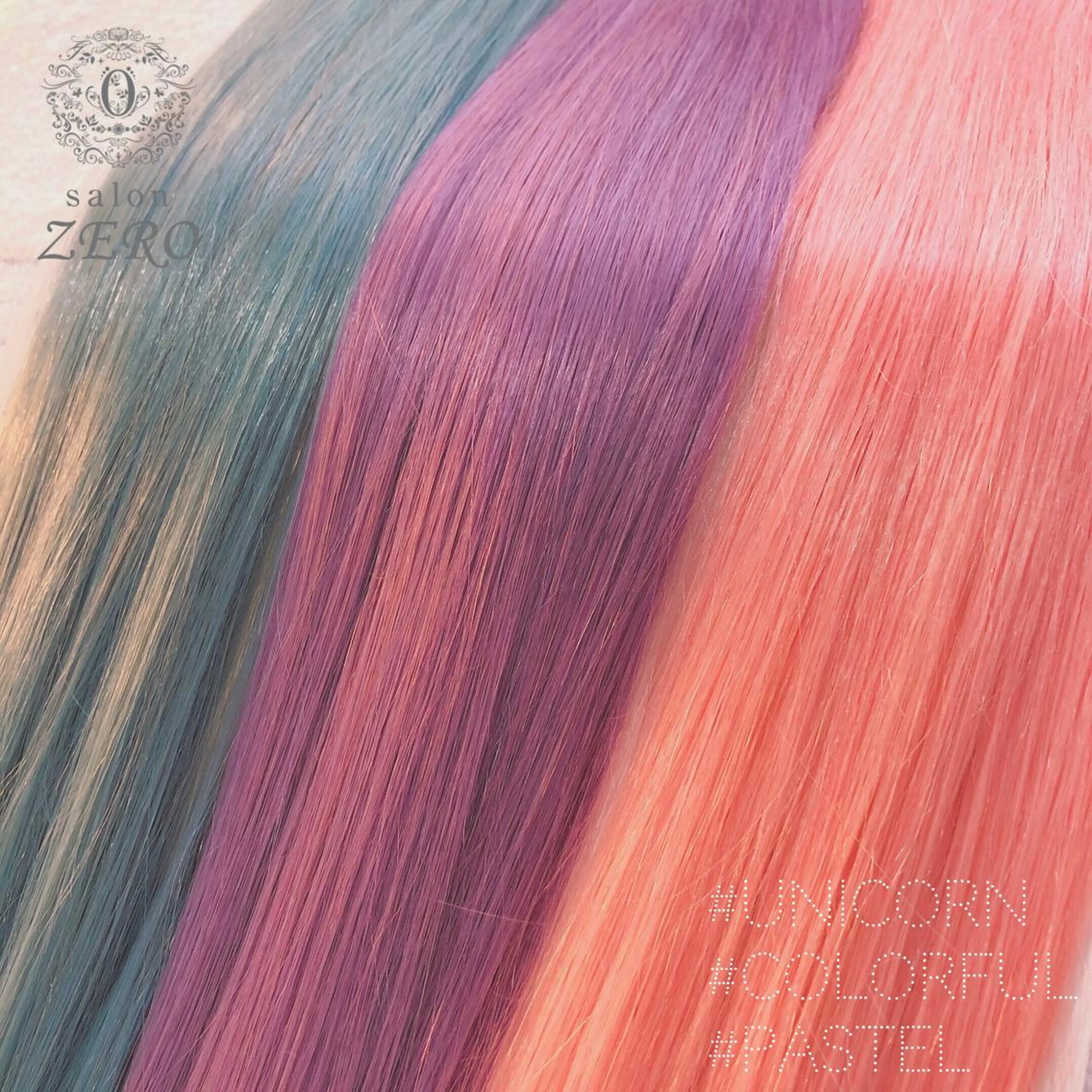 ロング カラー ヘアアレンジ メッシュ ユニコーンカラー Hair Make Salon ZERO所属・Hair Make Salon ZEROのヘアスタイル