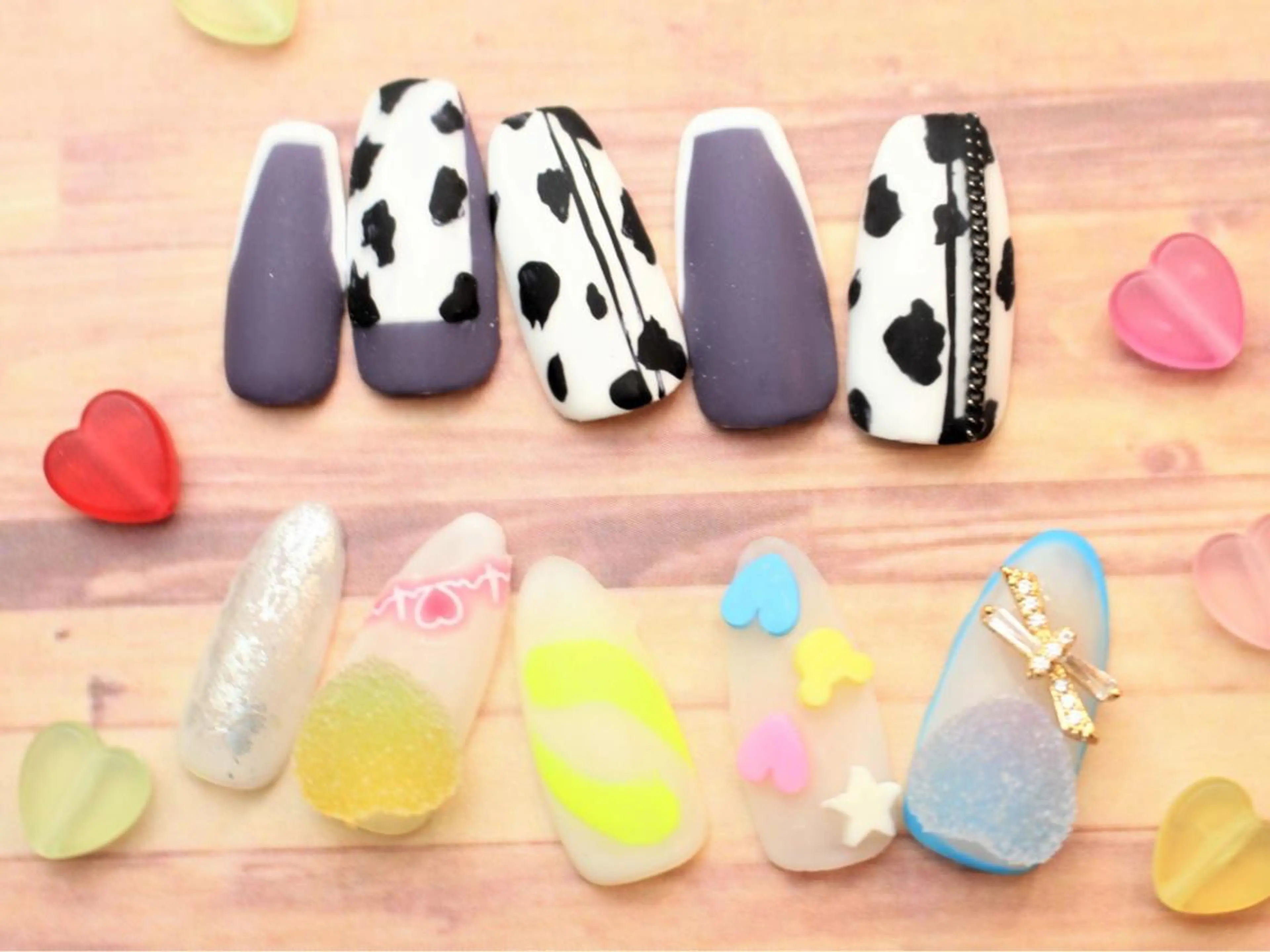 ネイル ハート 長さだし専門店 M2　rikaのネイルデザイン