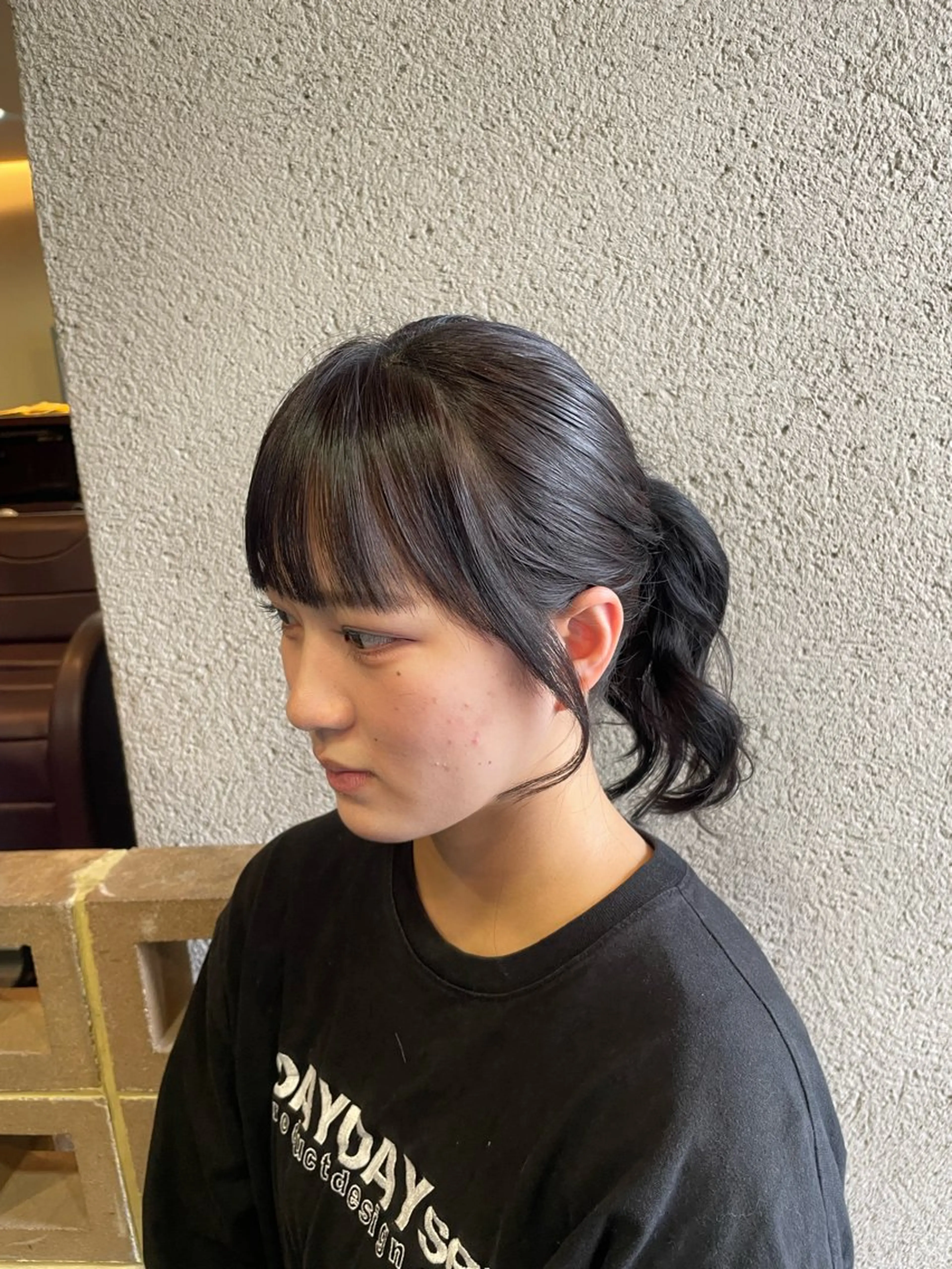 セミロング カラー ヘアアレンジ 顔周りカット SARAJU仁川 _aya🌼のヘアスタイル