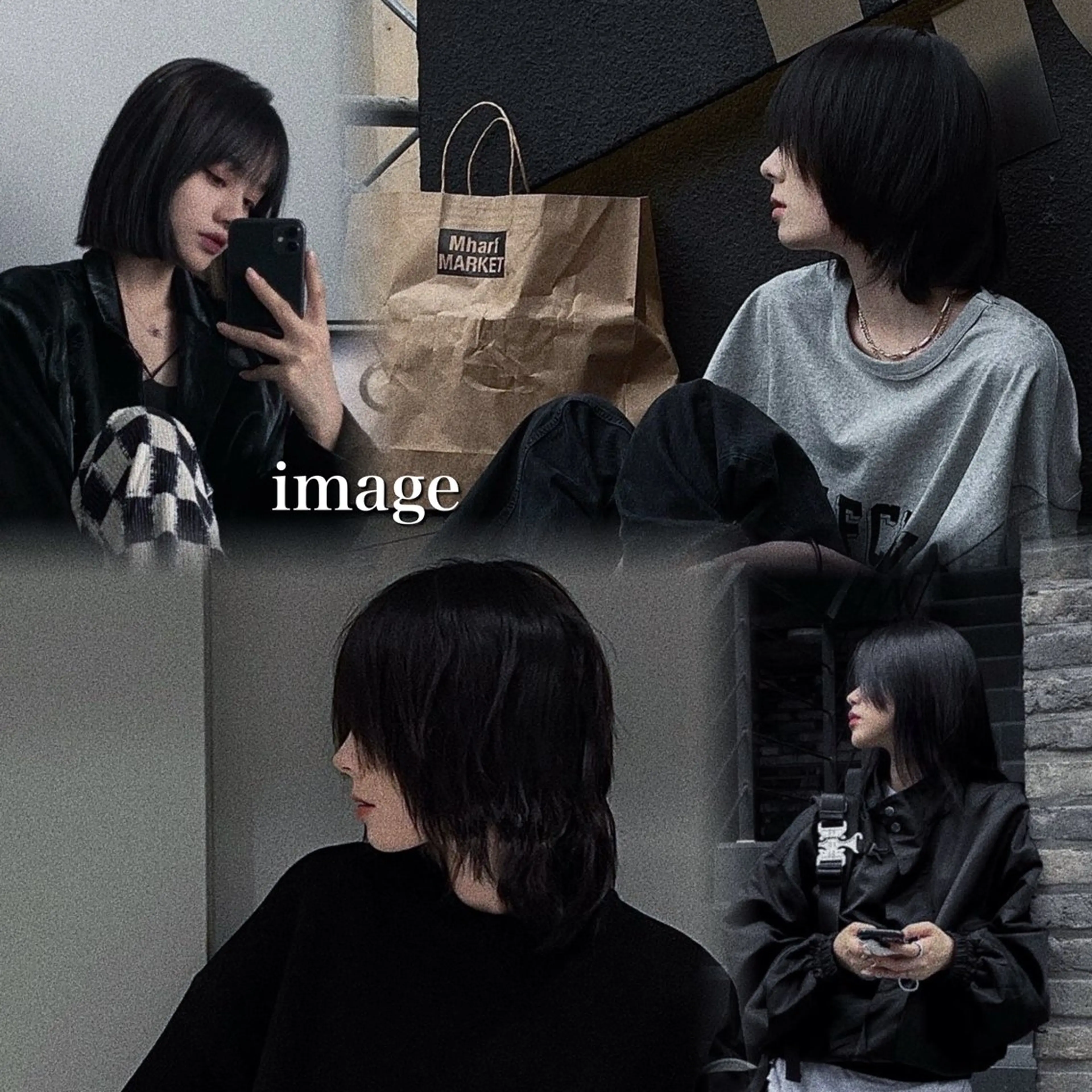 ミディアム カラー ヘアアレンジ ヘアカラー トリートメント 🦋重くない暗髪🦋 Hana🦋のヘアスタイル