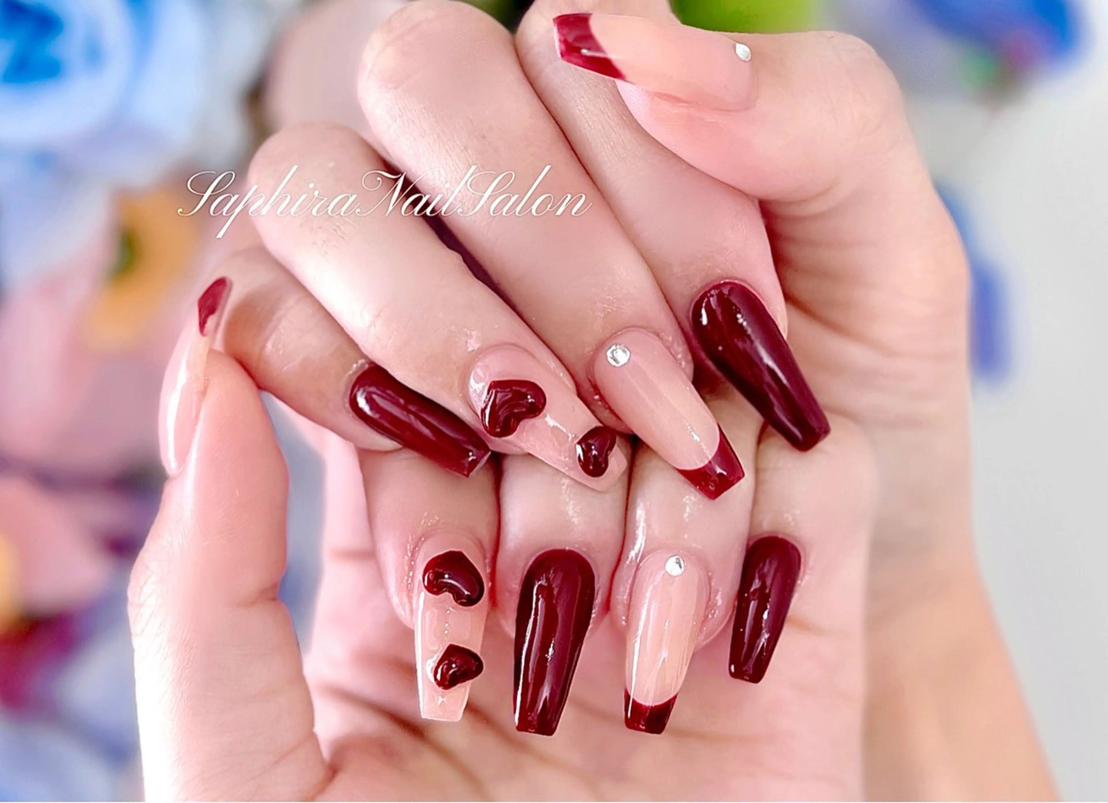 カラー ハンドネイル Saphiraネイル サロン錦糸町のネイルデザイン