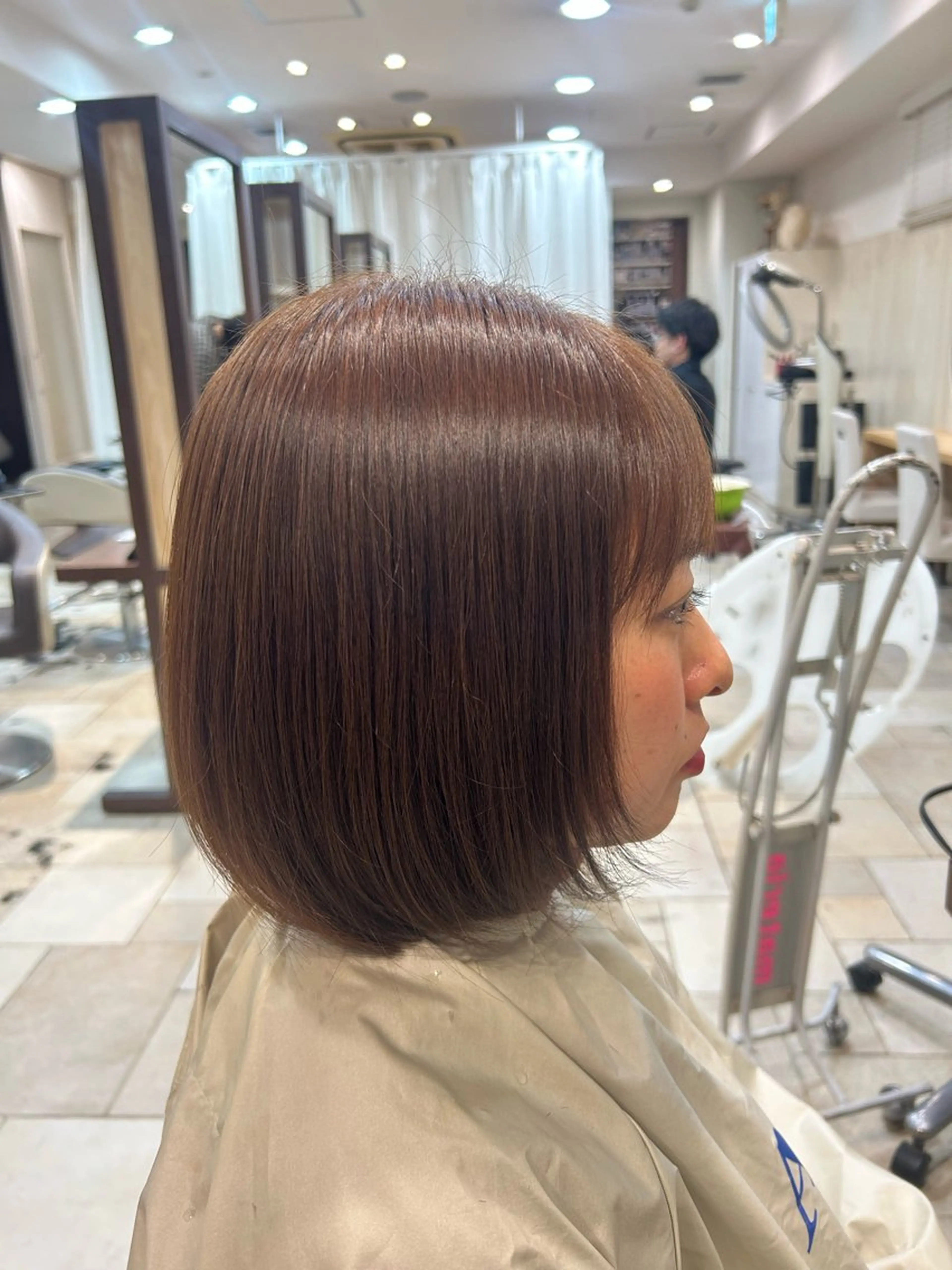 ミディアム 縮毛矯正 脇野 真琴のヘアスタイル