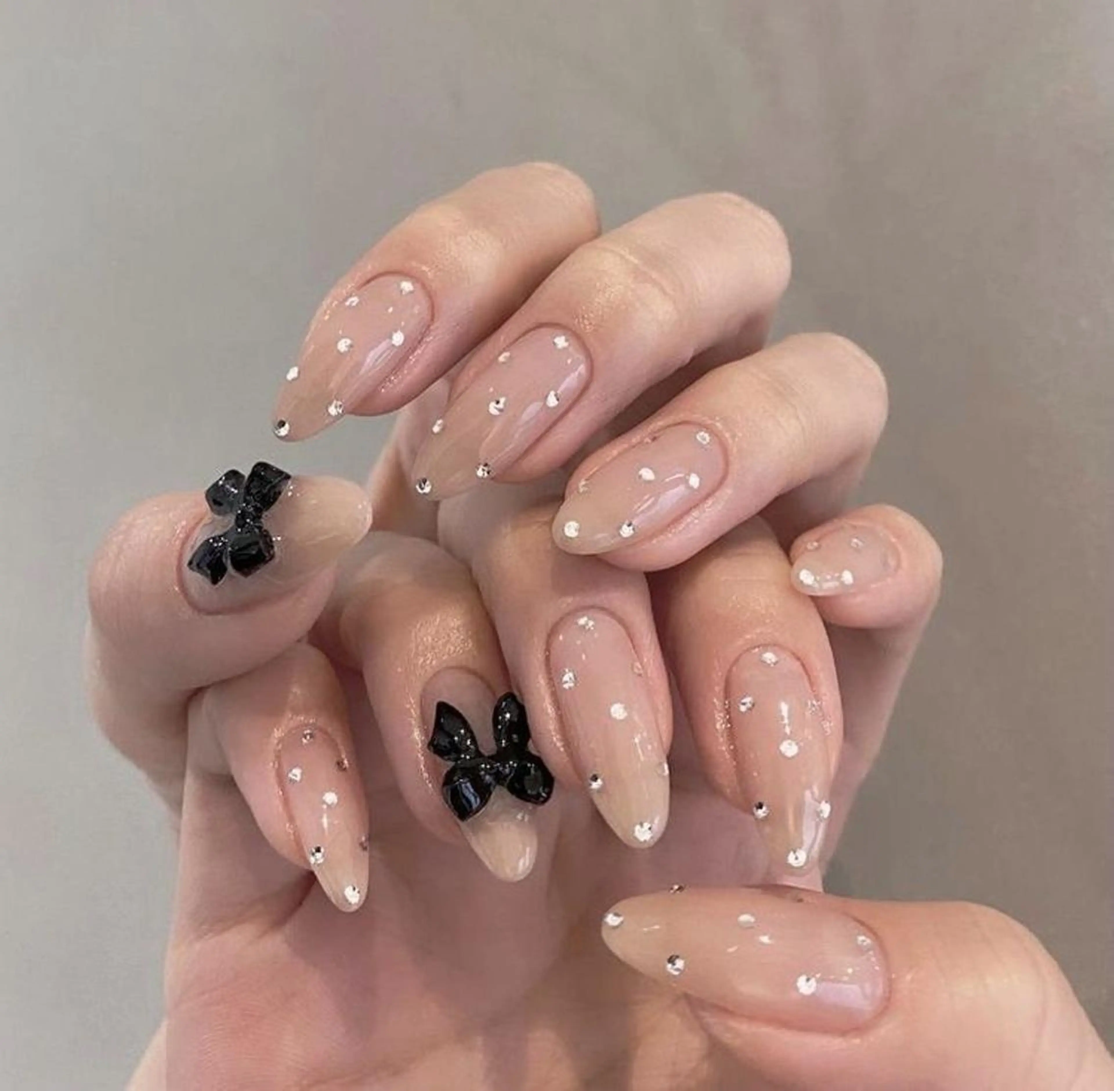 ネイル 長さ出し フレンチネイル グラデーション 卒業式 マグネットネイル ハンドネイル MIHANA SAKURAのネイルデザイン