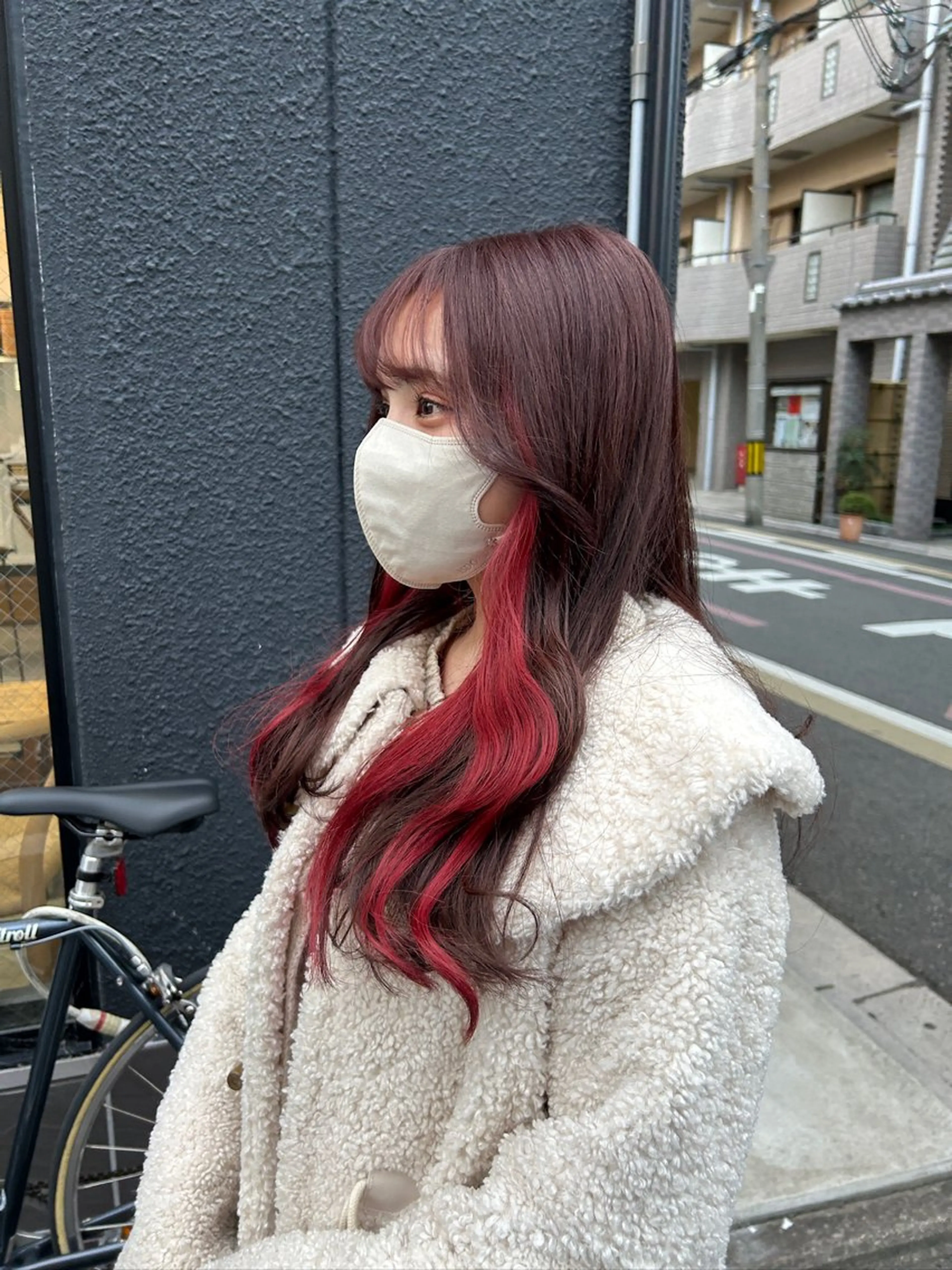 ロング カラー インナーカラー ピンクカラー ヘアカラー 京都/カラー/松野 翔のヘアスタイル