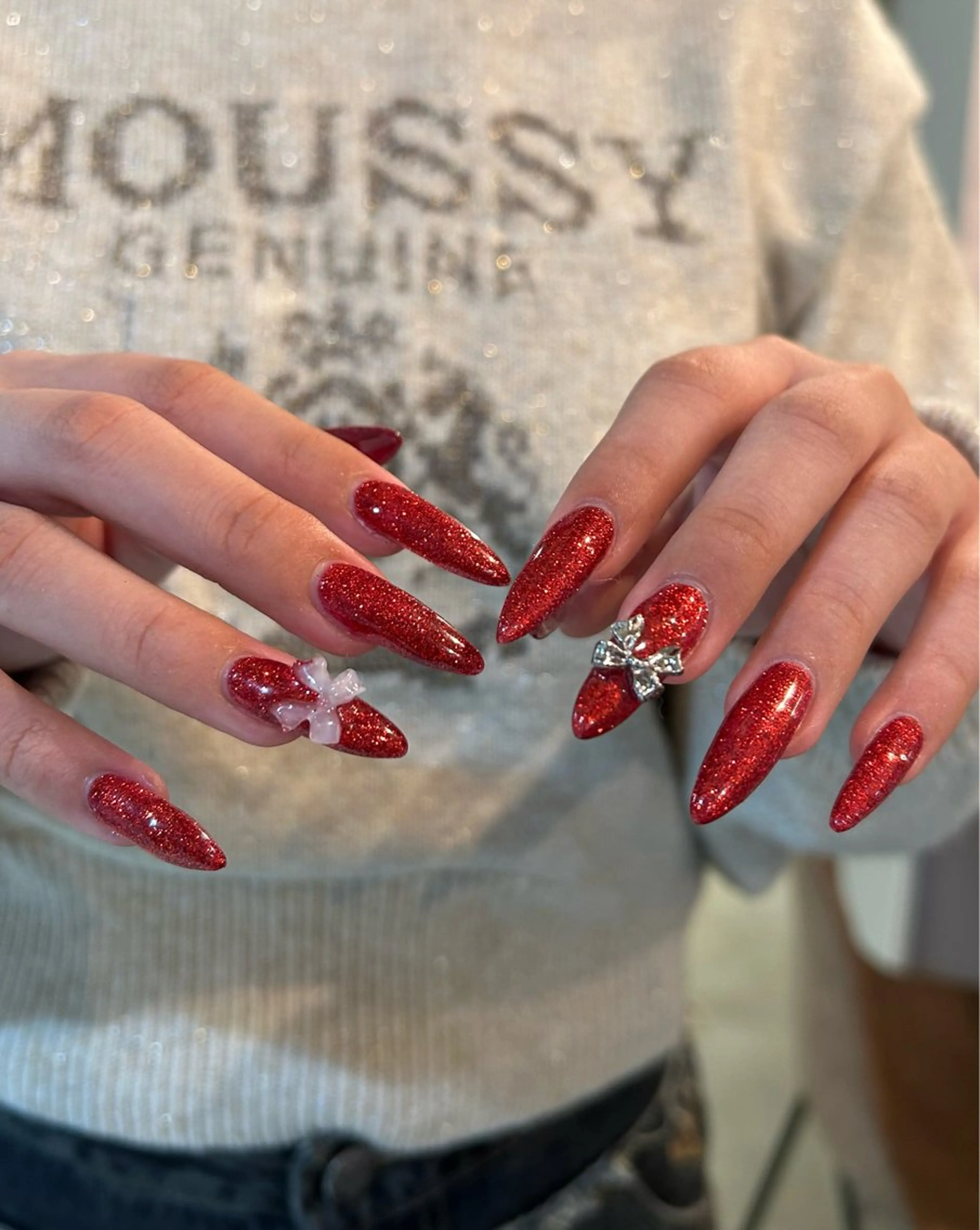 ネイル ラメ(グリッター) ワンカラーネイル 冬ネイル クリスマス lillion所属・SEINA_ NAIL🐈‍⬛💗のネイルデザイン