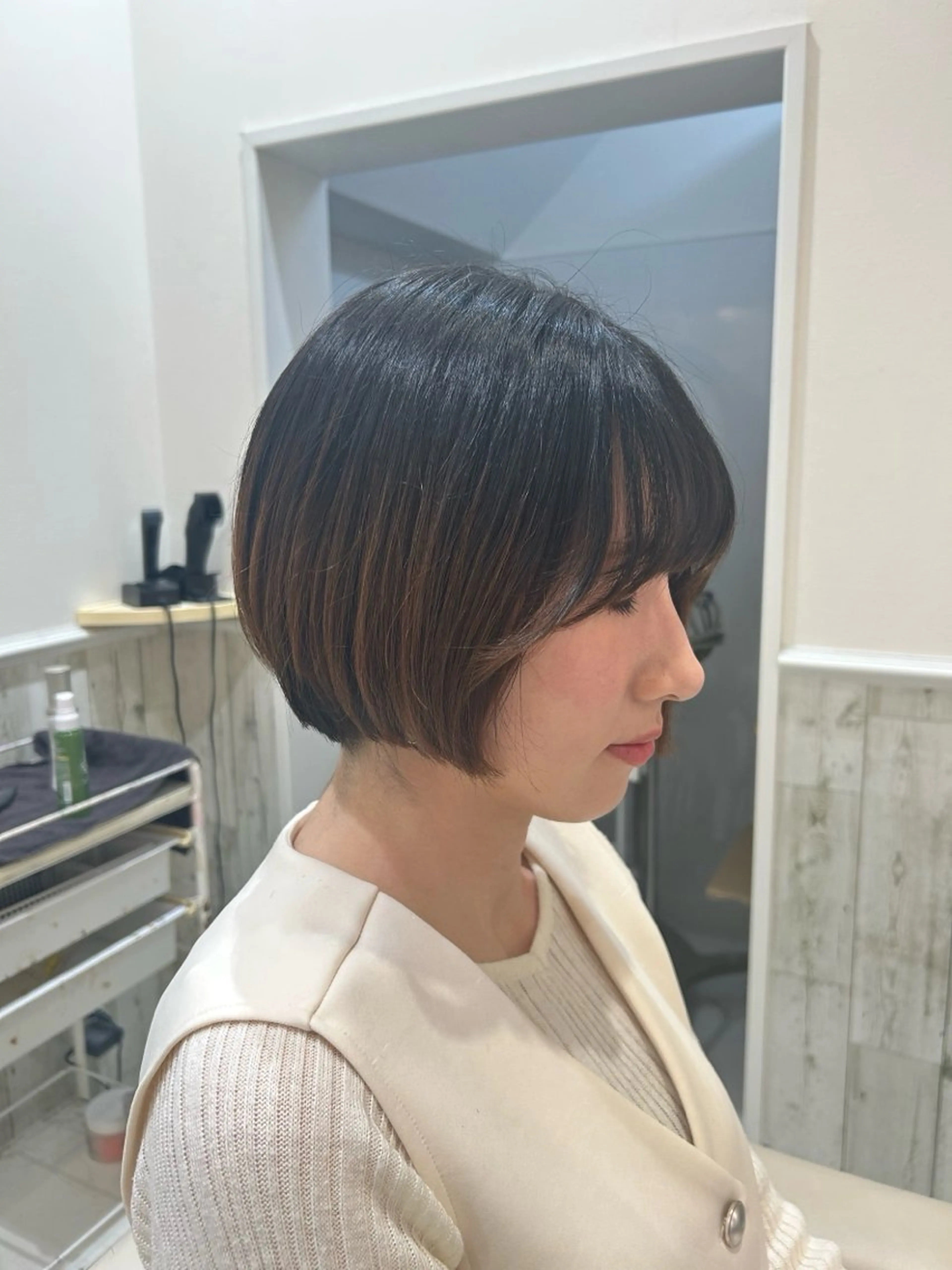 ショート 丸みショート ショートヘア ORANGEPOP 南船橋店所属・富 菜那里のヘアスタイル