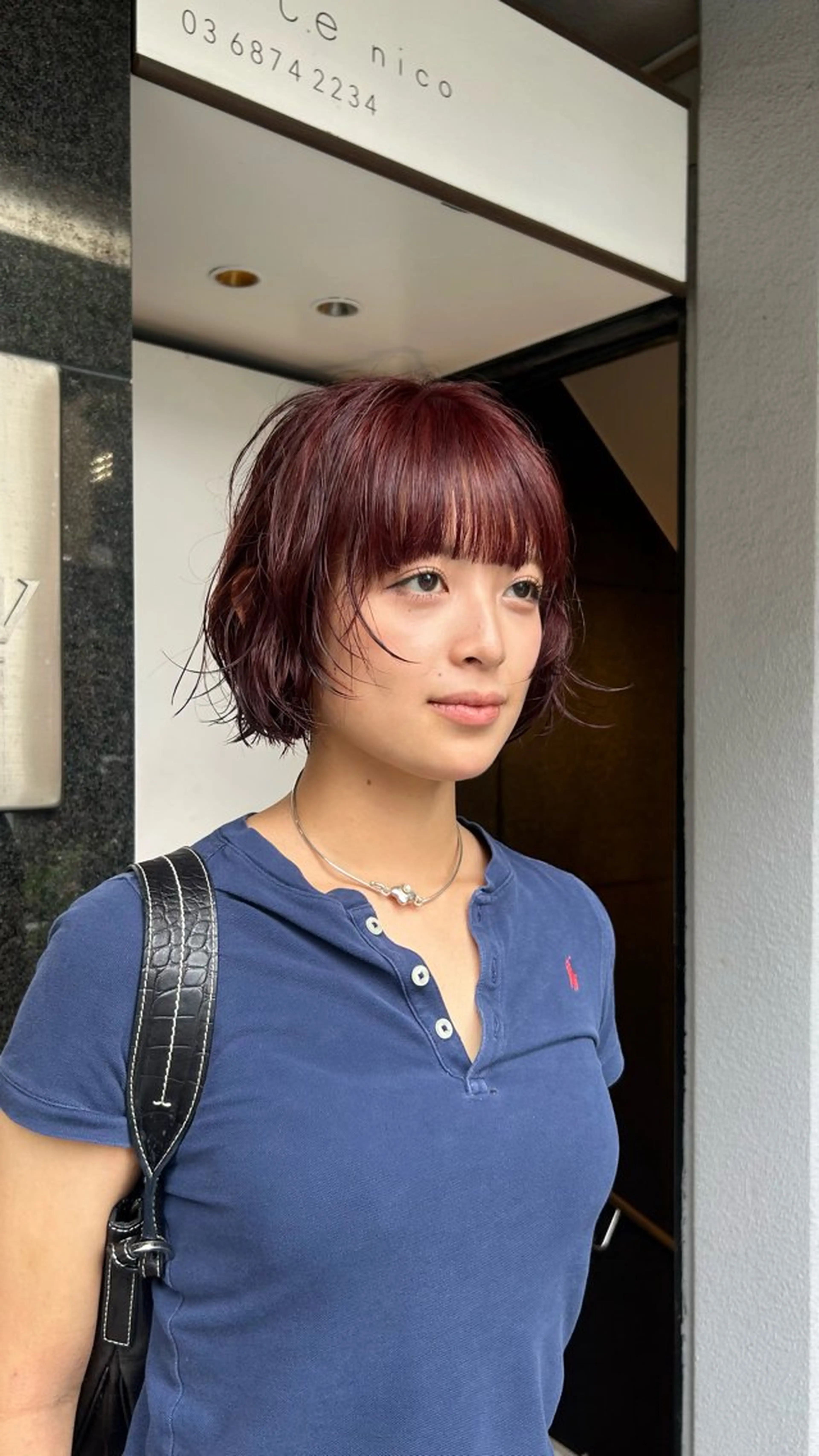 ショート カラー パーマ ボブ トリートメント ニュアンスパーマ カット ヘアカラー パーマ トリートメント 🌿ボブ パーマ高橋啓太🌿のヘアスタイル