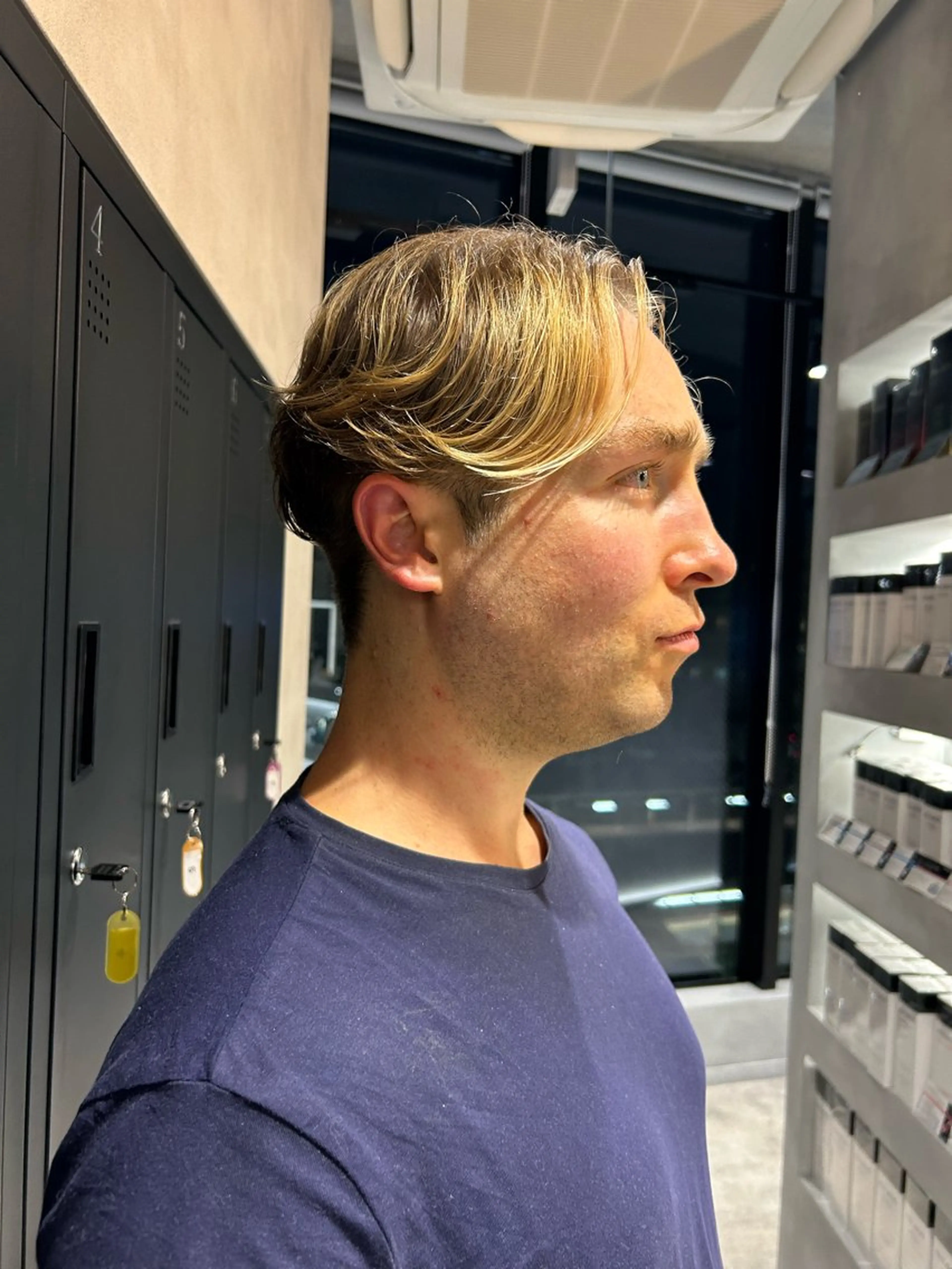 メンズ センターパート カット 茅ヶ崎/ハイトーン/ Ramuのヘアスタイル