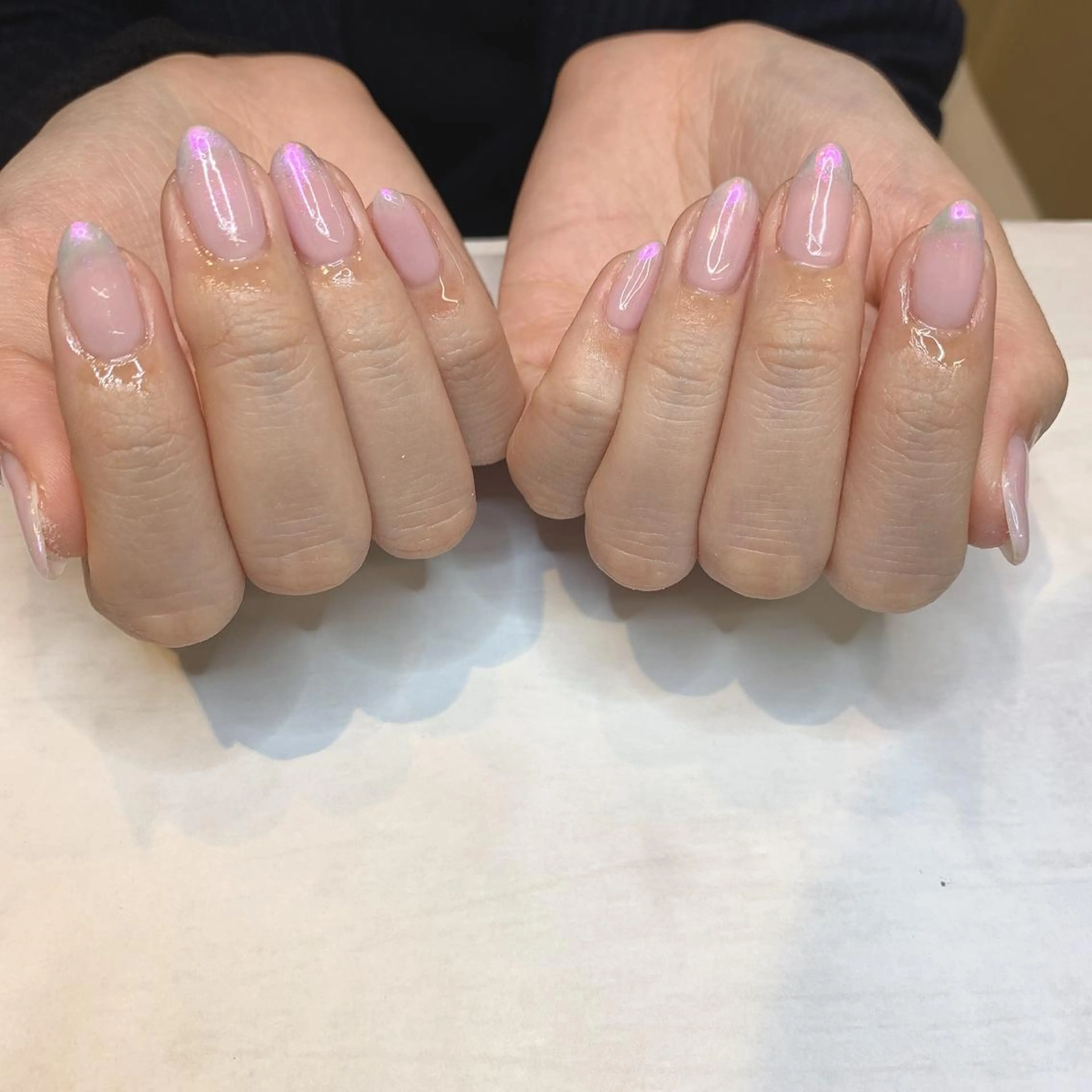 ネイル アートネイル オーロラネイル 持ち込み スカルプネイル シンプルネイル ハンドネイル フットネイル Adite nailのネイルデザイン