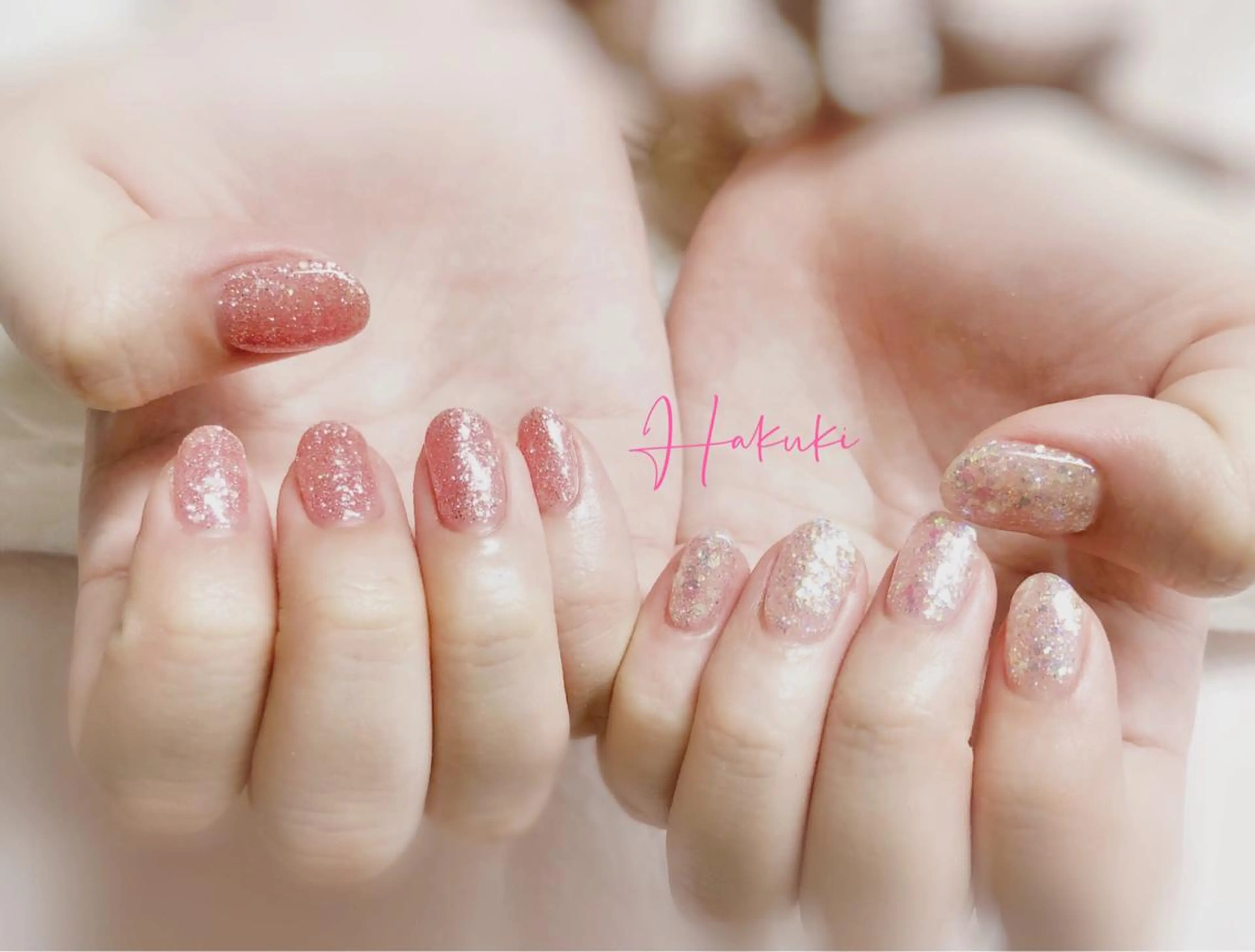 ネイル ハンドネイル ハンドケア ハク キのネイルデザイン