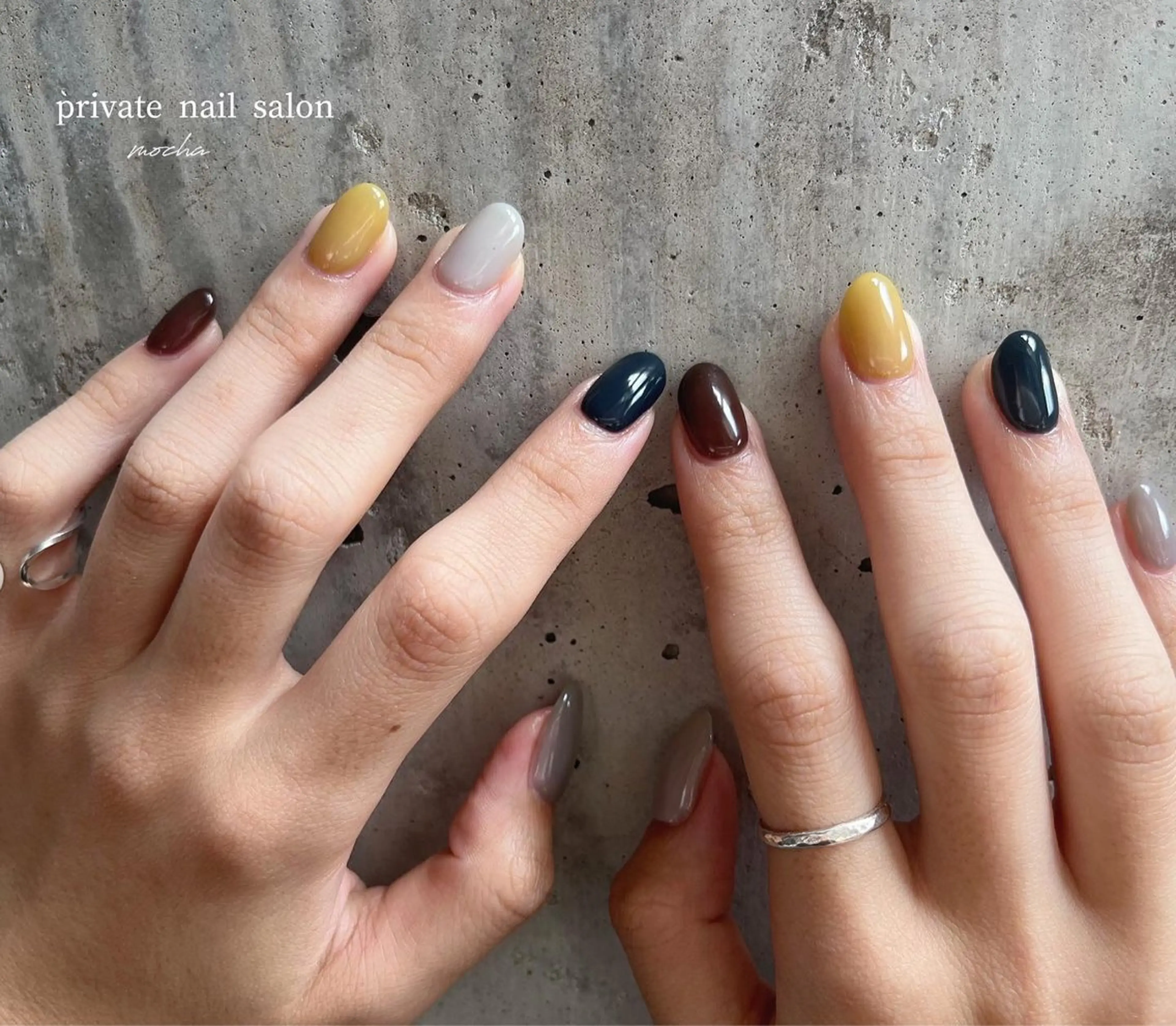 ネイル カジュアル チークネイル フレンチネイル ジェルネイル マグネットネイル ハンドネイル mocha nailのネイルデザイン