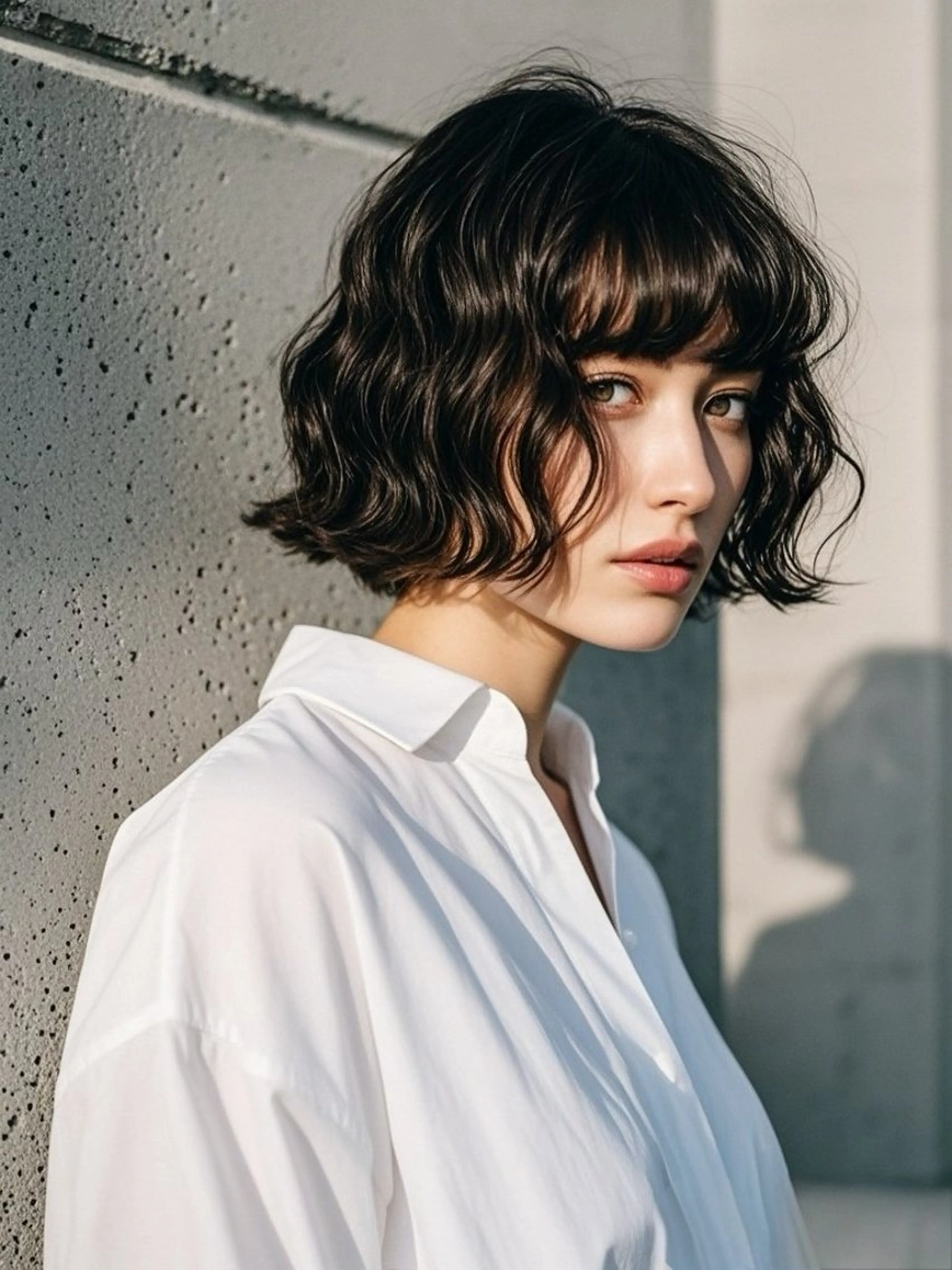 ミディアム ショートボブ ミディアムレイヤー ミディアムパーマ アッシュ ボブ カット ヘアカラー ウルフカット 811 大阪梅田 ウルフのヘアスタイル