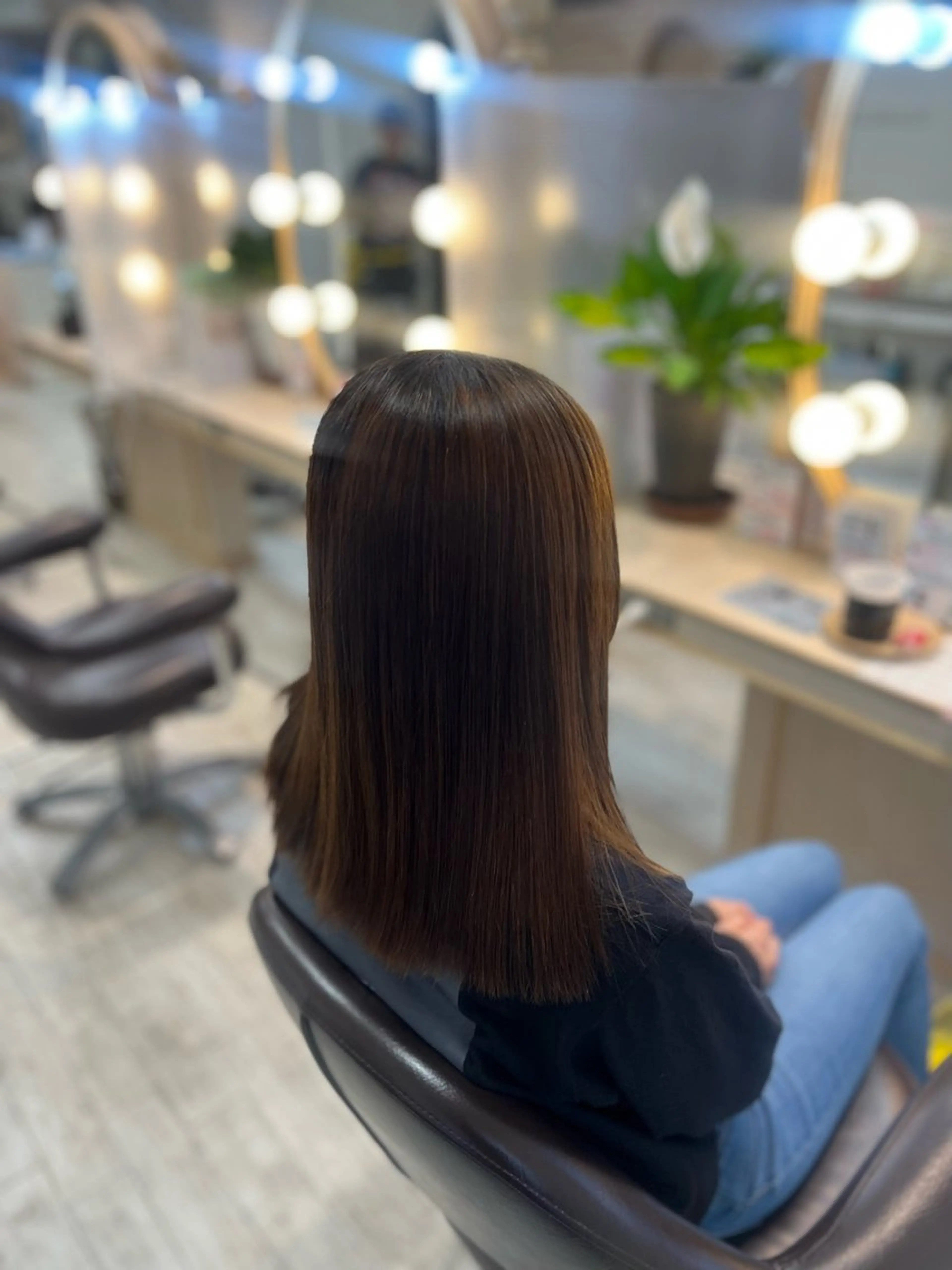 セミロング 縮毛矯正 KEEN.渋沢/ 横溝小夏のヘアスタイル