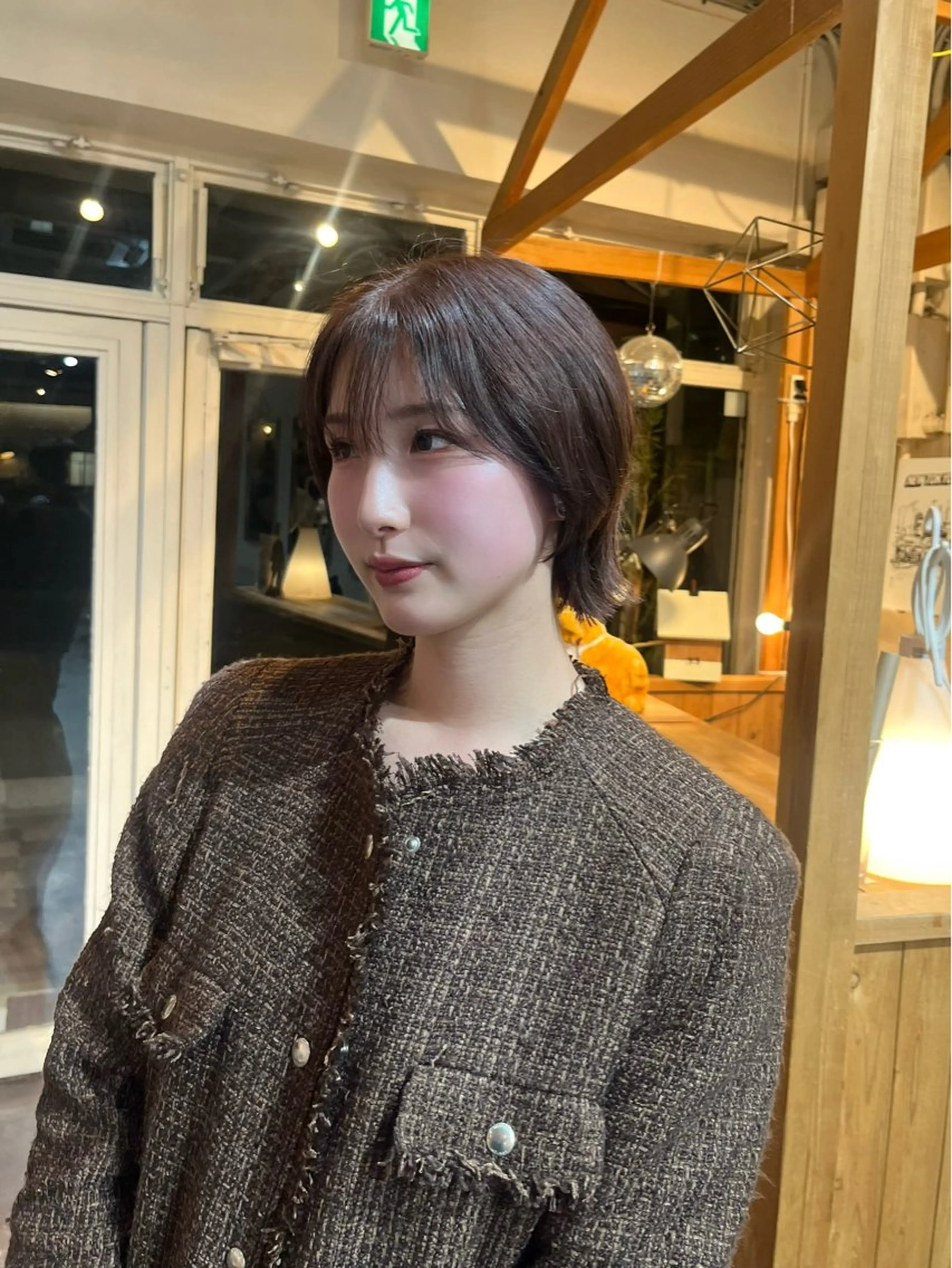 ショート カラー ブラウンカラー ショートヘア chikashitsu所属・Junmi/ﾁｶｼﾂ /堀江のヘアスタイル