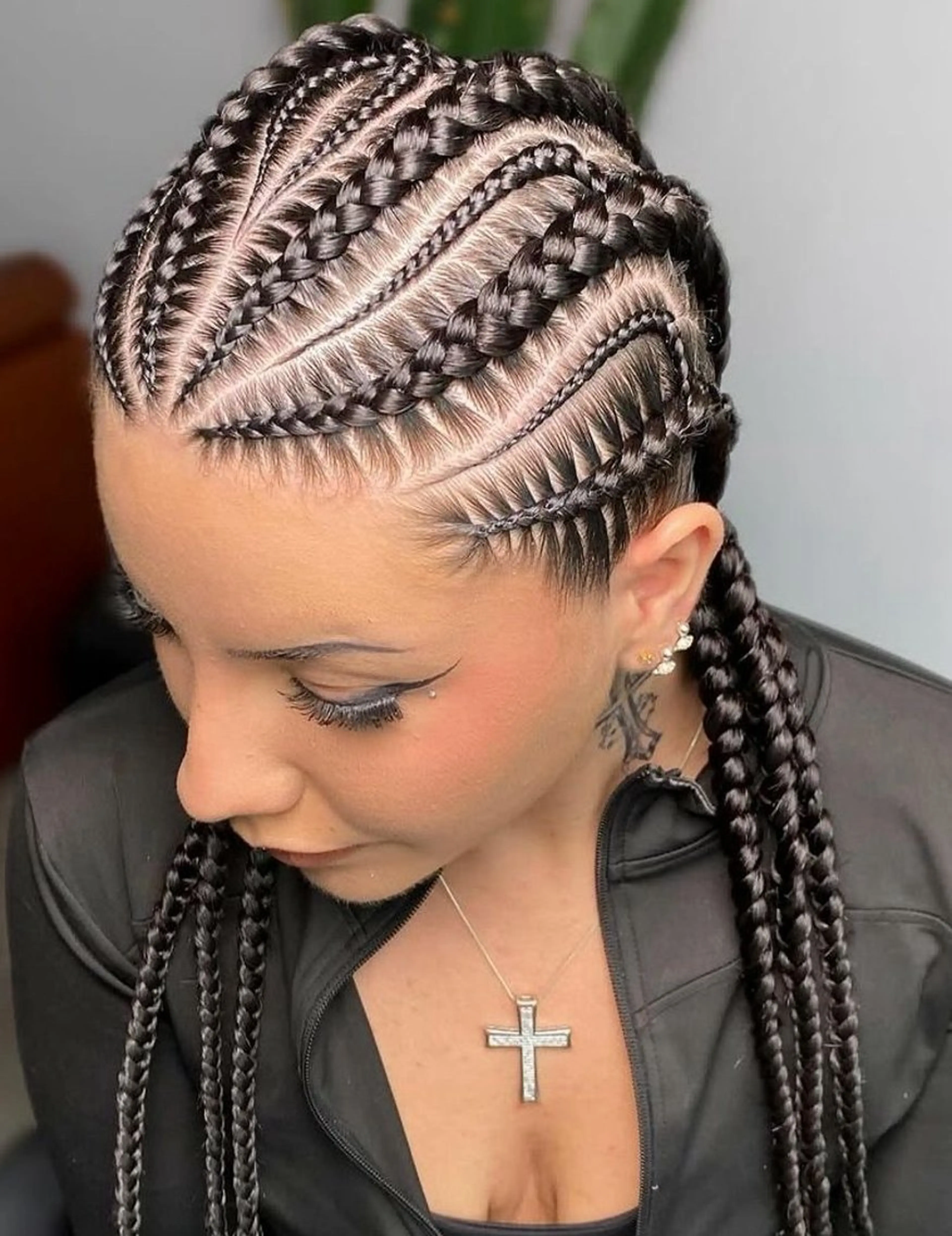 【エクステなし】コーンロウ（全頭）の写真