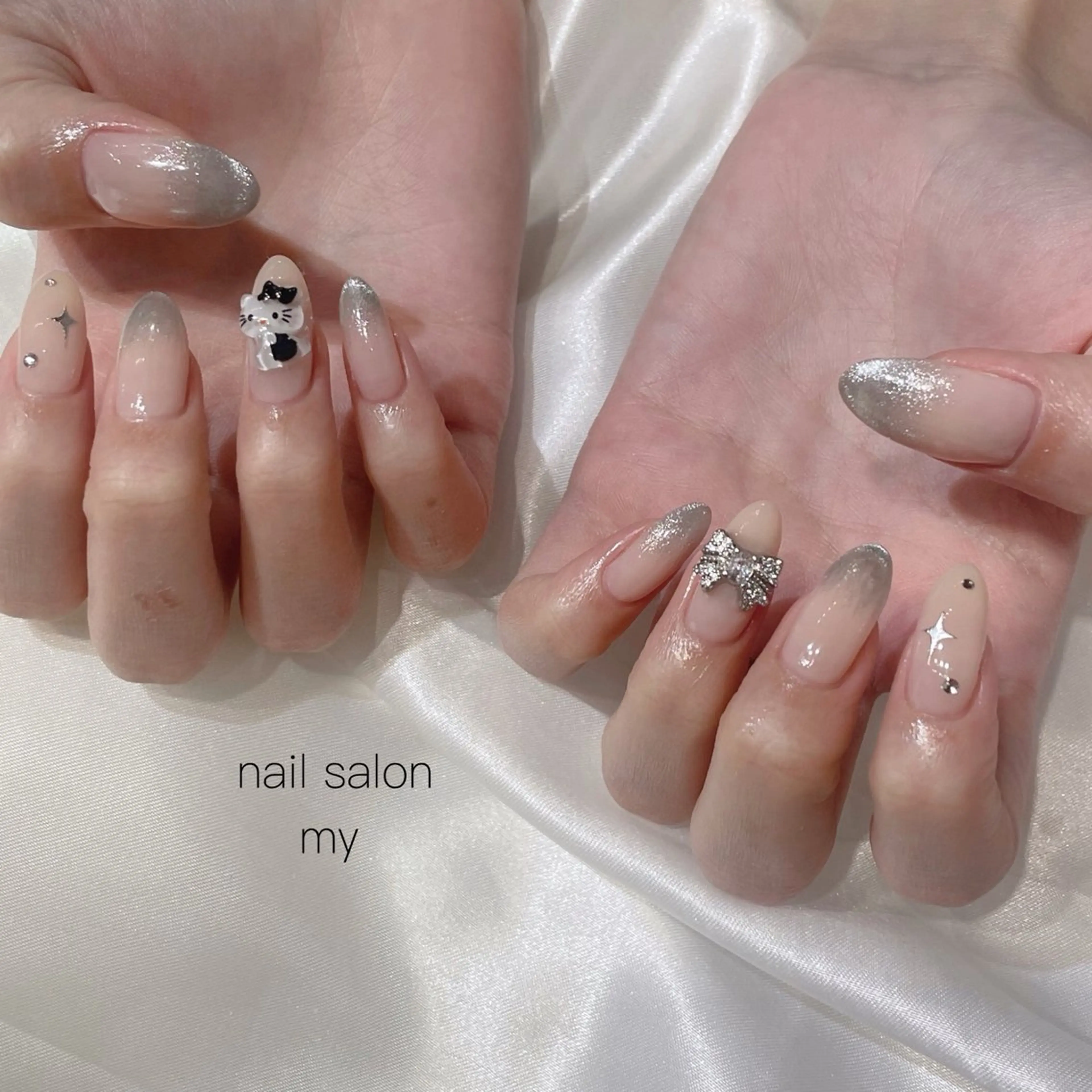 ネイル アートネイル ジェルネイル 韓国ネイル ミラーネイル ニュアンスネイル ハンドネイル Nail salon MY所属・NailSalon MYのネイルデザイン